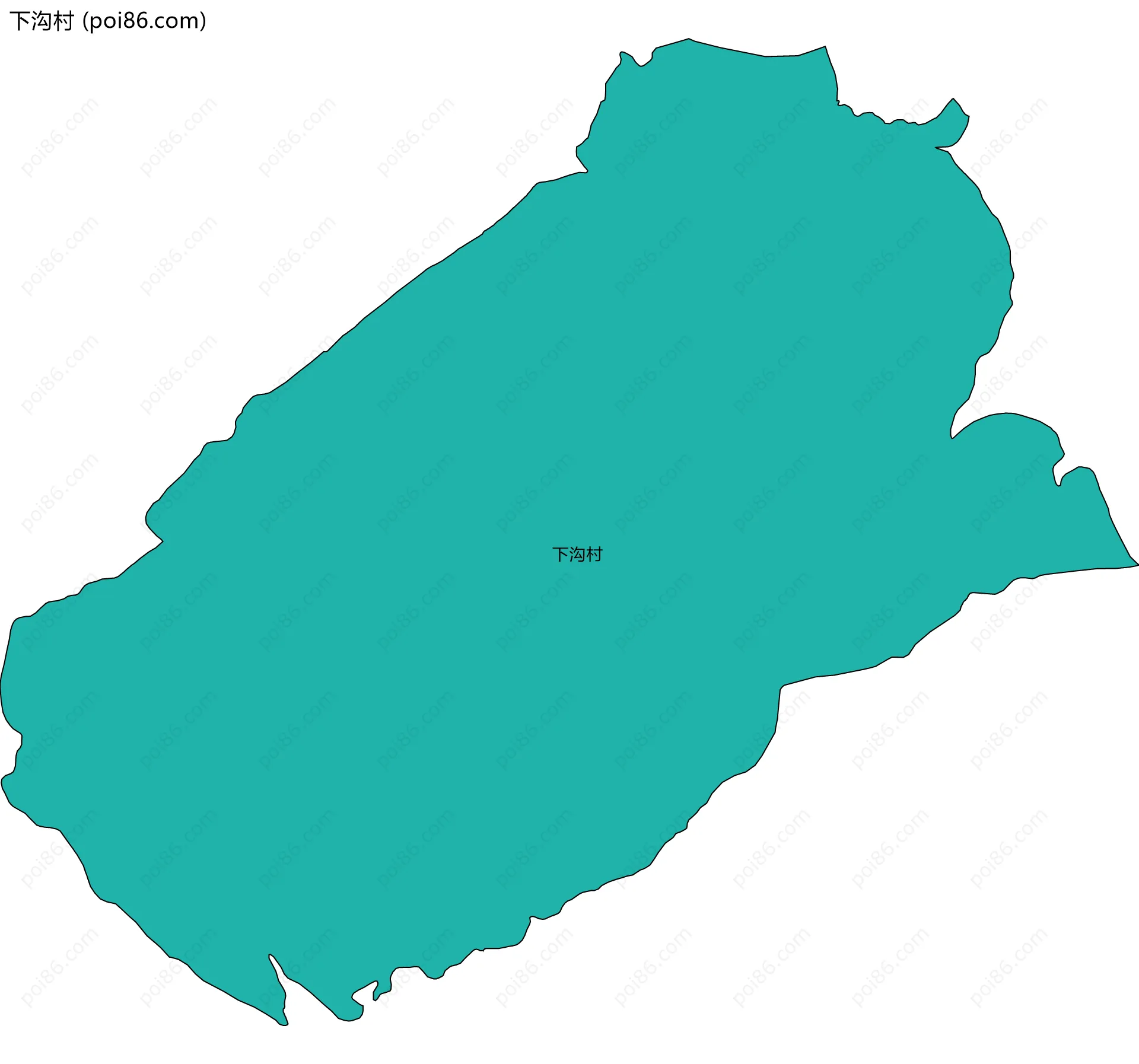 下沟村边界地图