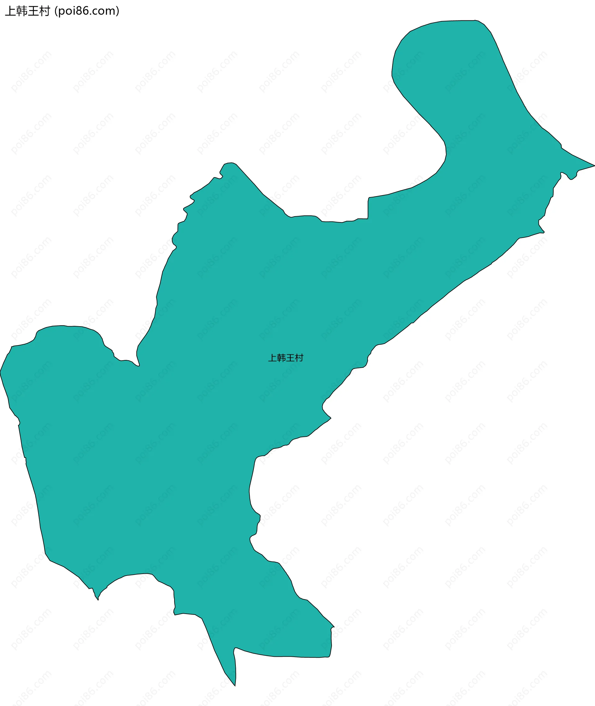 上韩王村边界地图