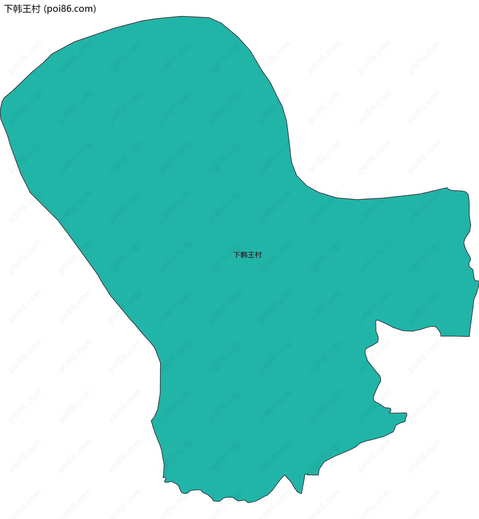 下韩王村边界地图
