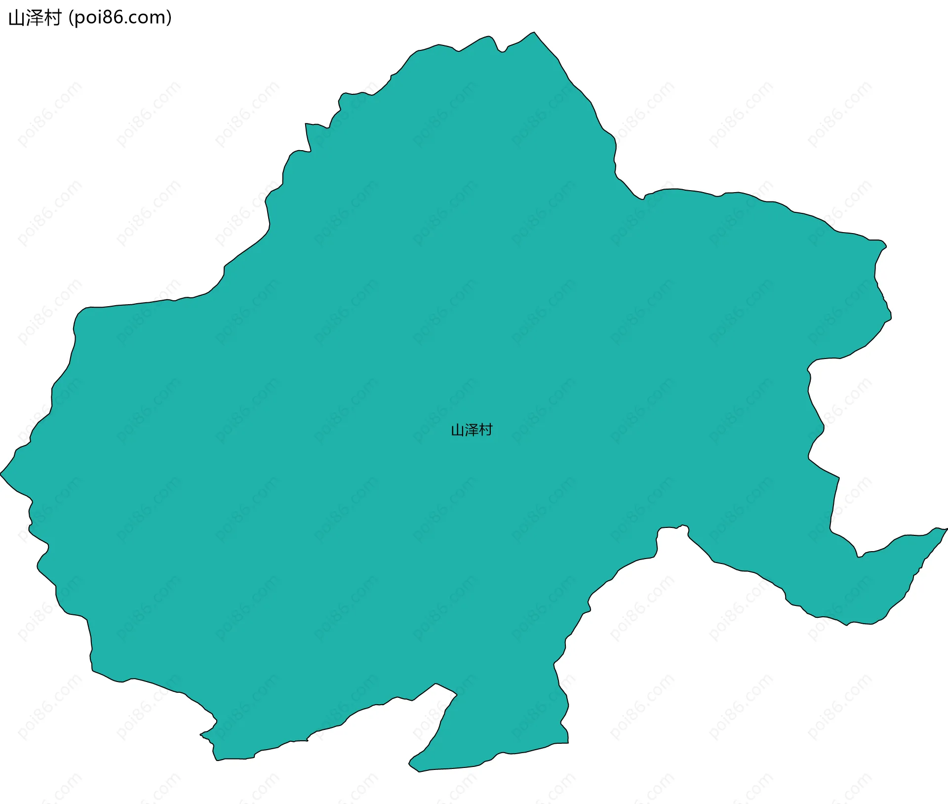 山泽村边界地图