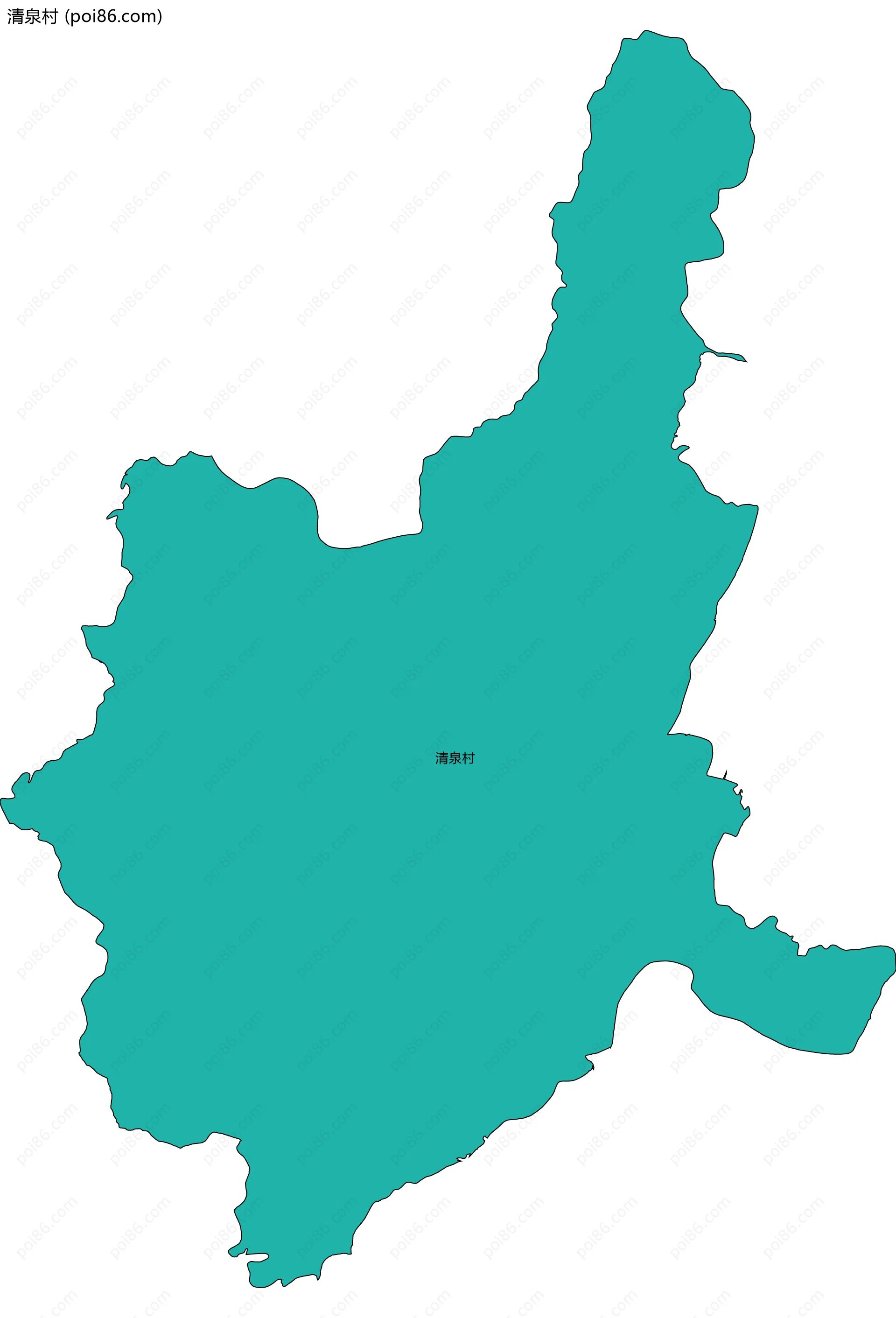 清泉村边界地图