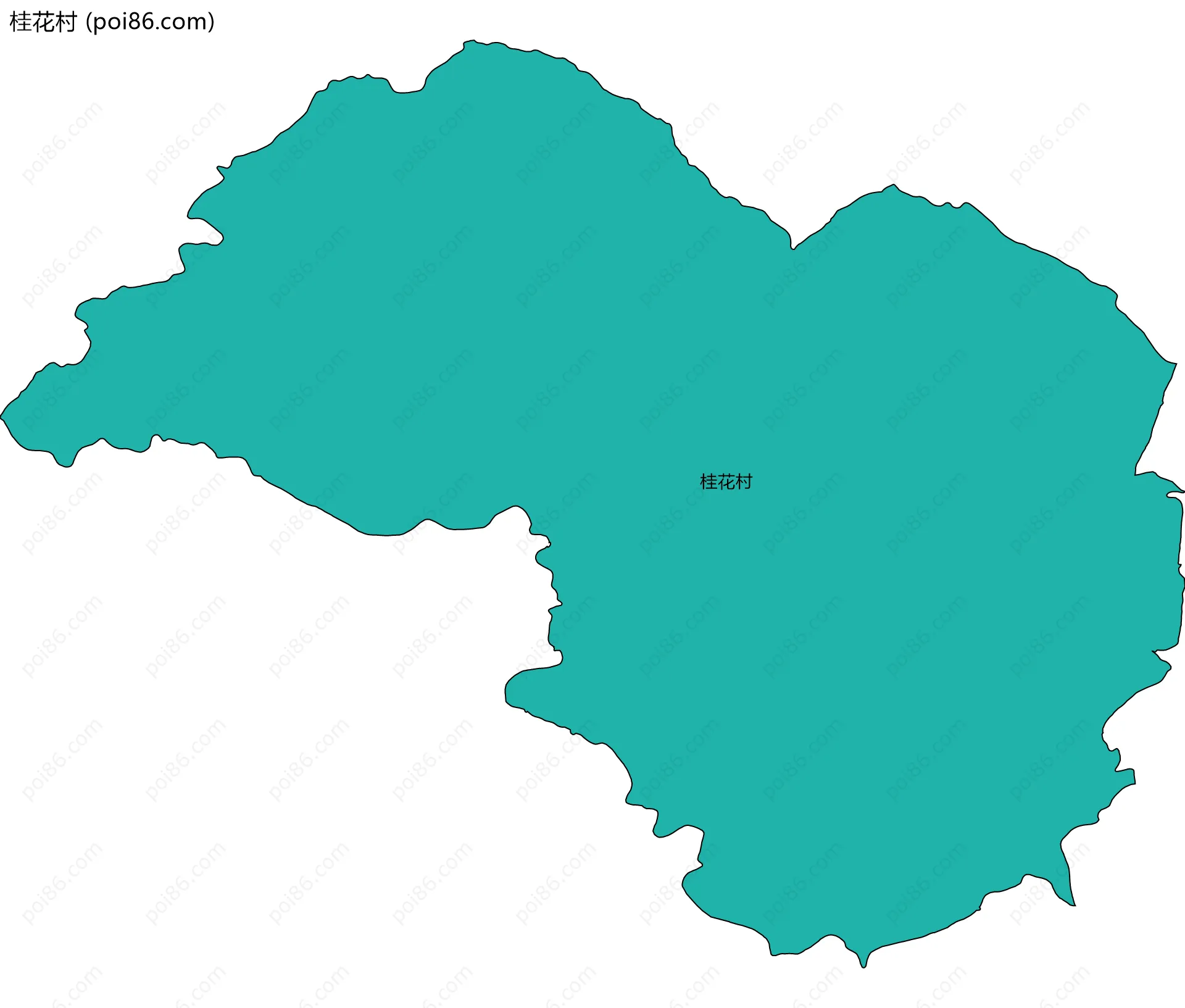 桂花村边界地图