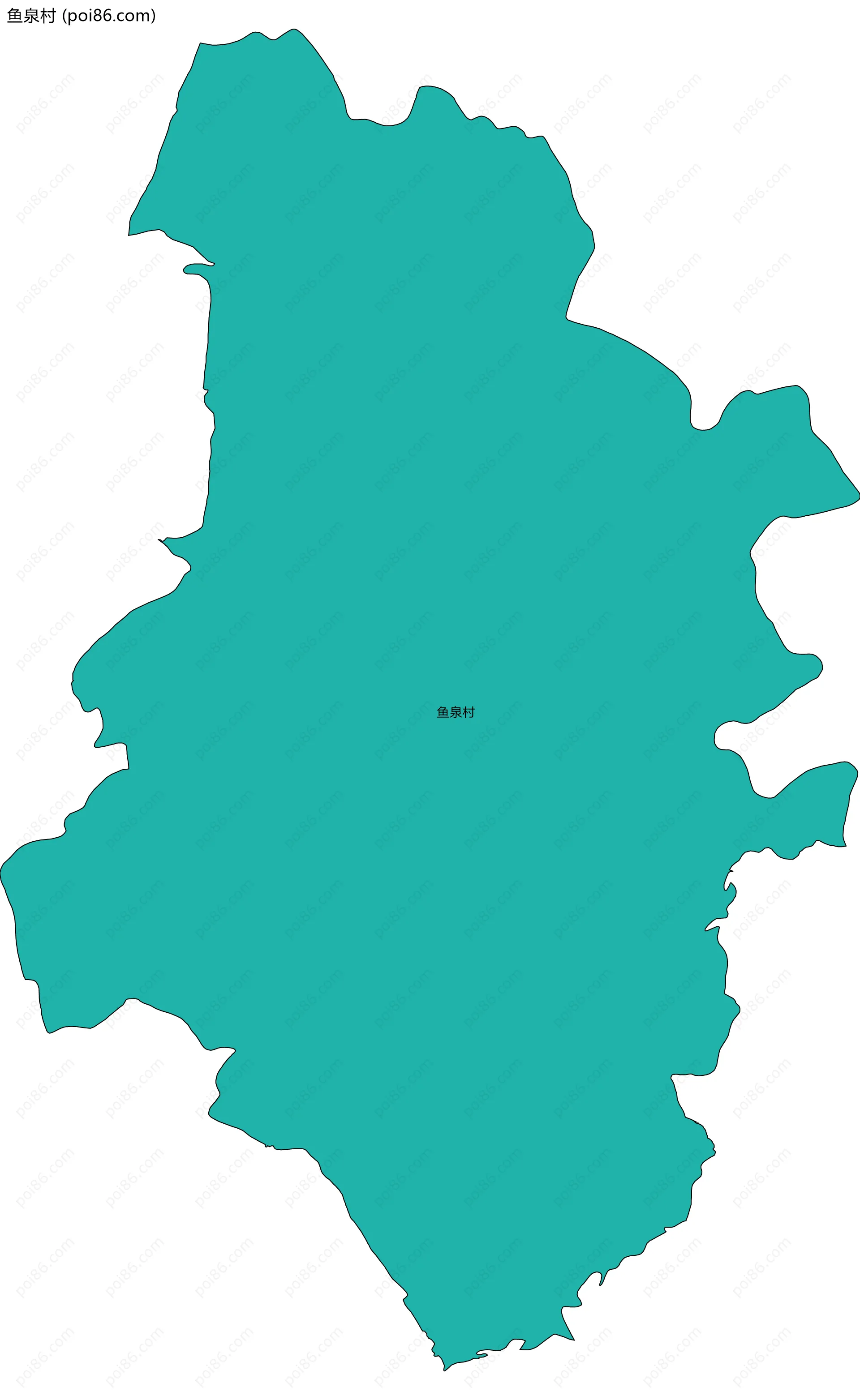 鱼泉村边界地图