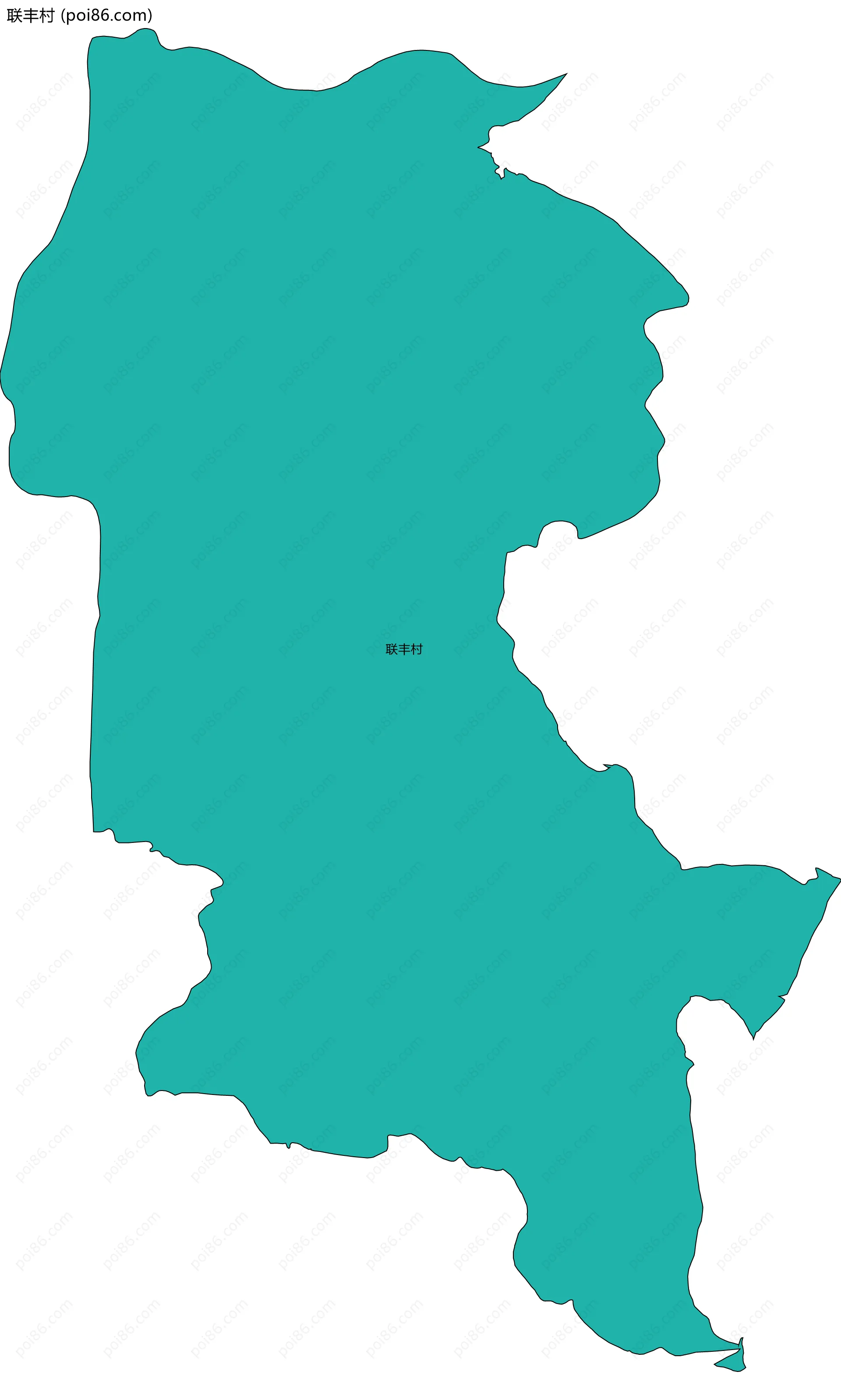 联丰村边界地图