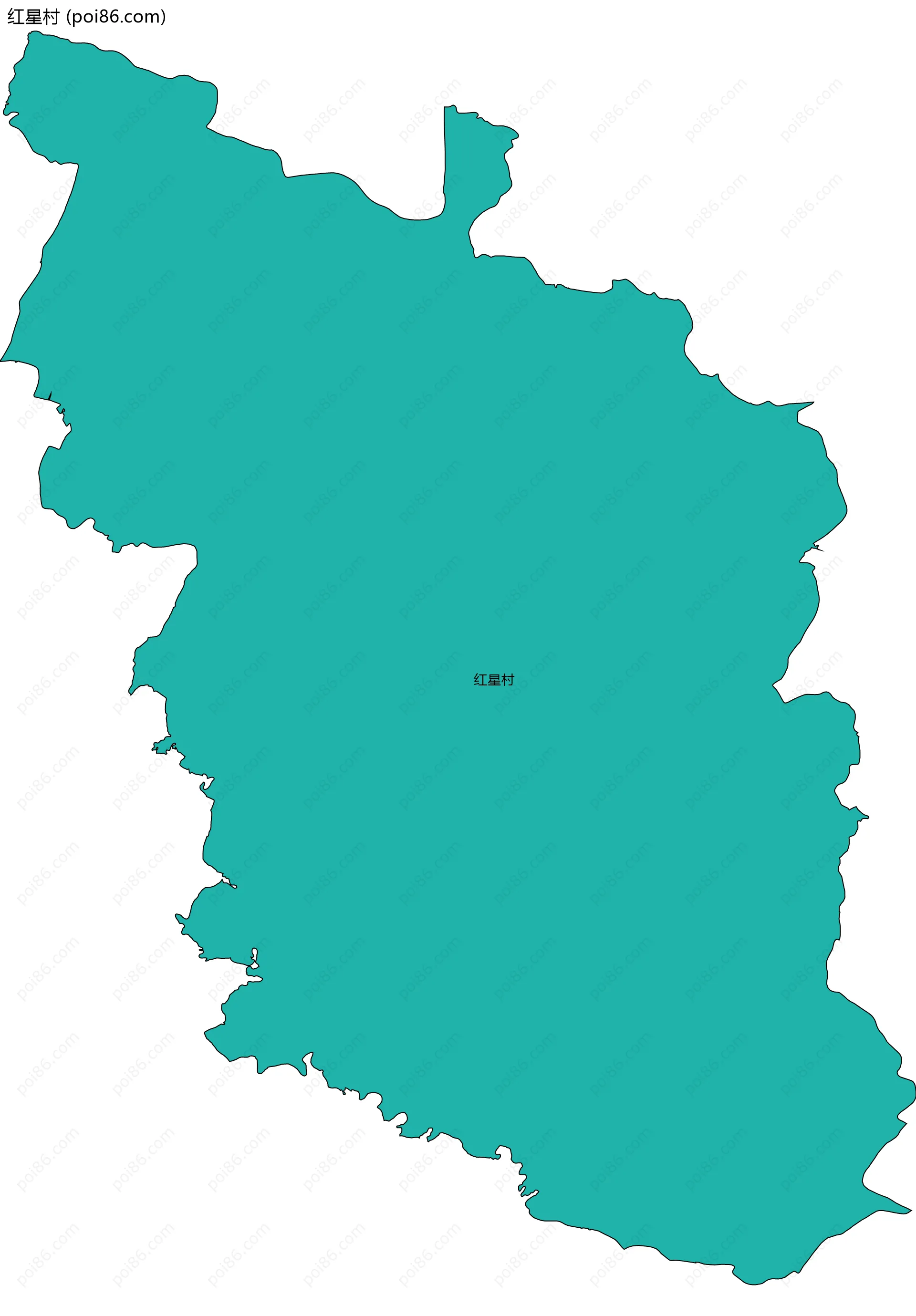 红星村边界地图