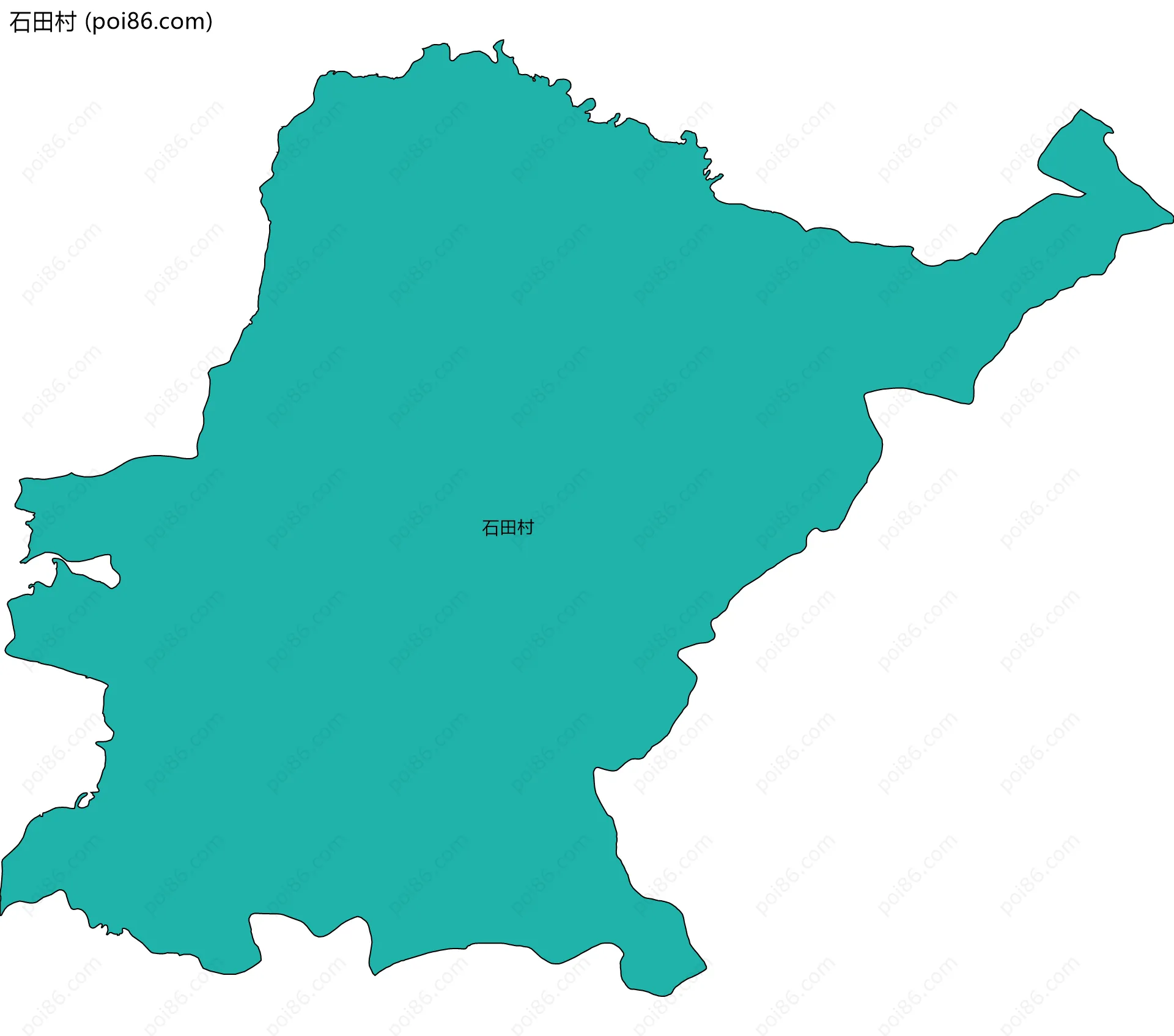 石田村边界地图