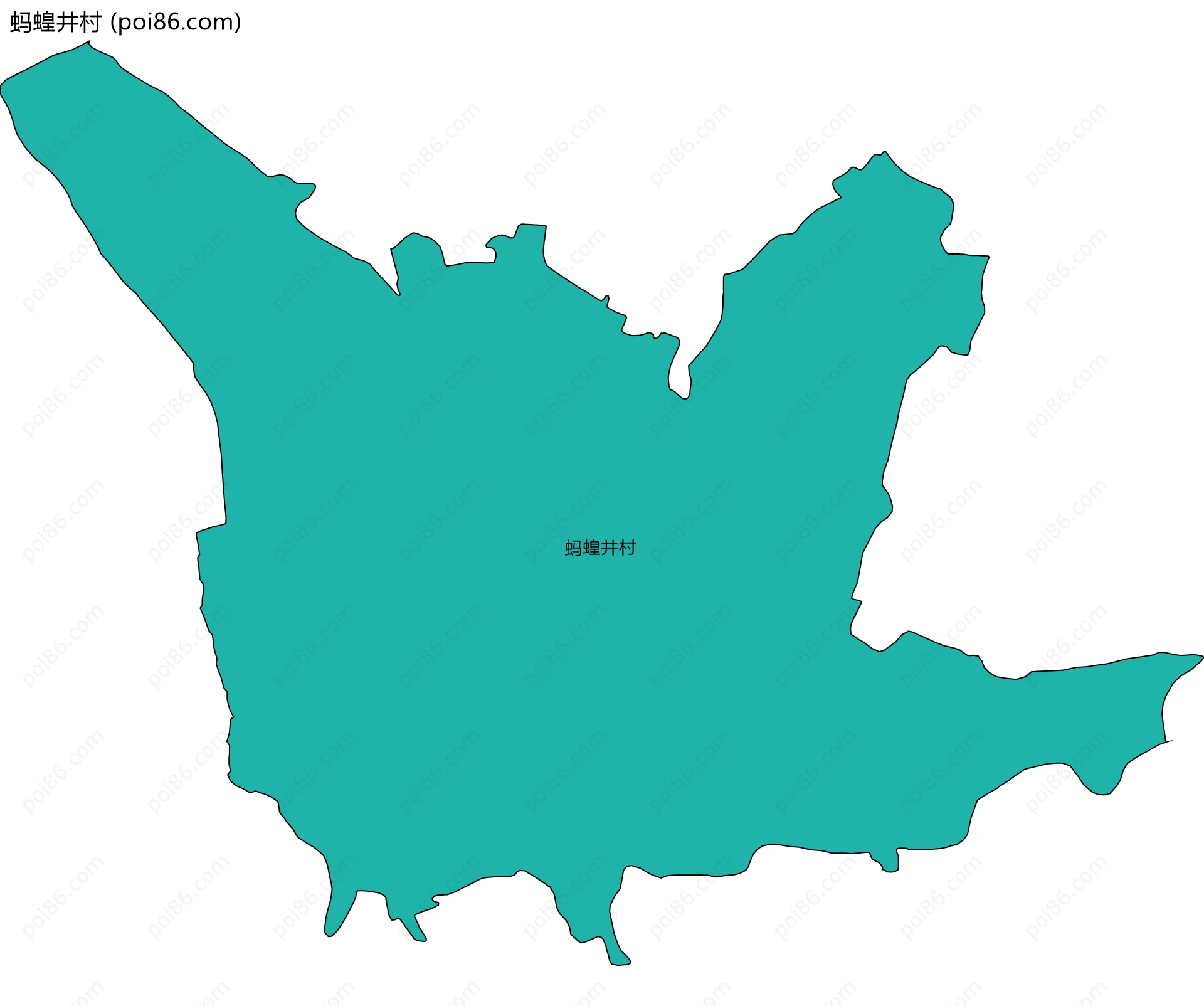 蚂蝗井村边界地图