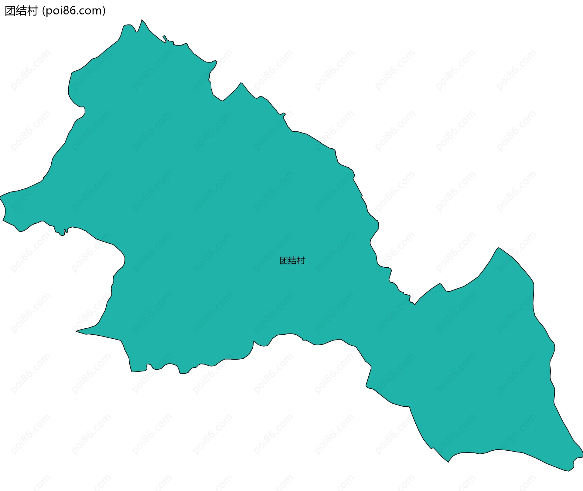 团结村边界地图