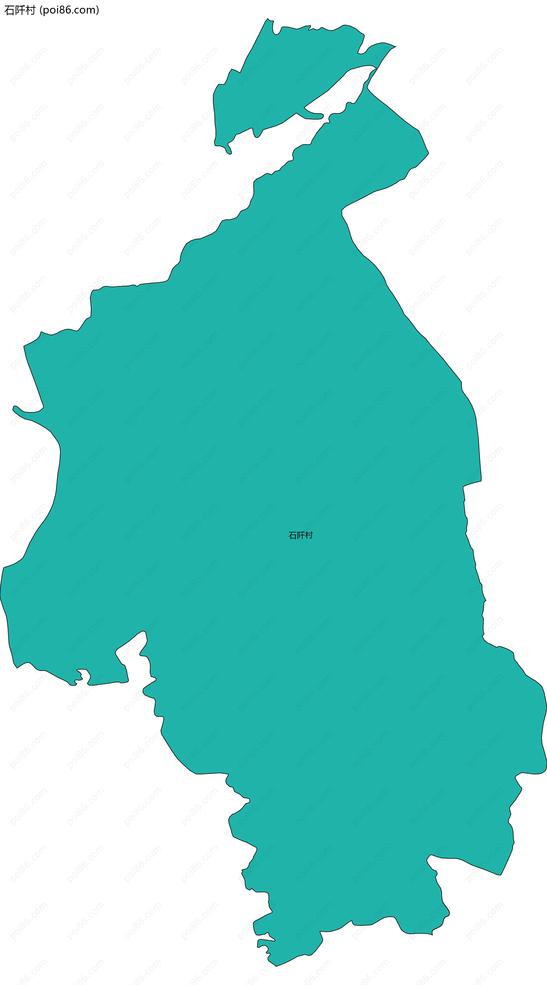 石阡村边界地图