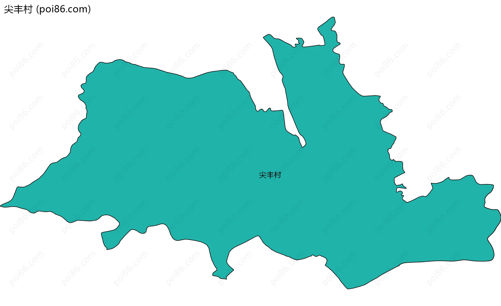 尖丰村边界地图