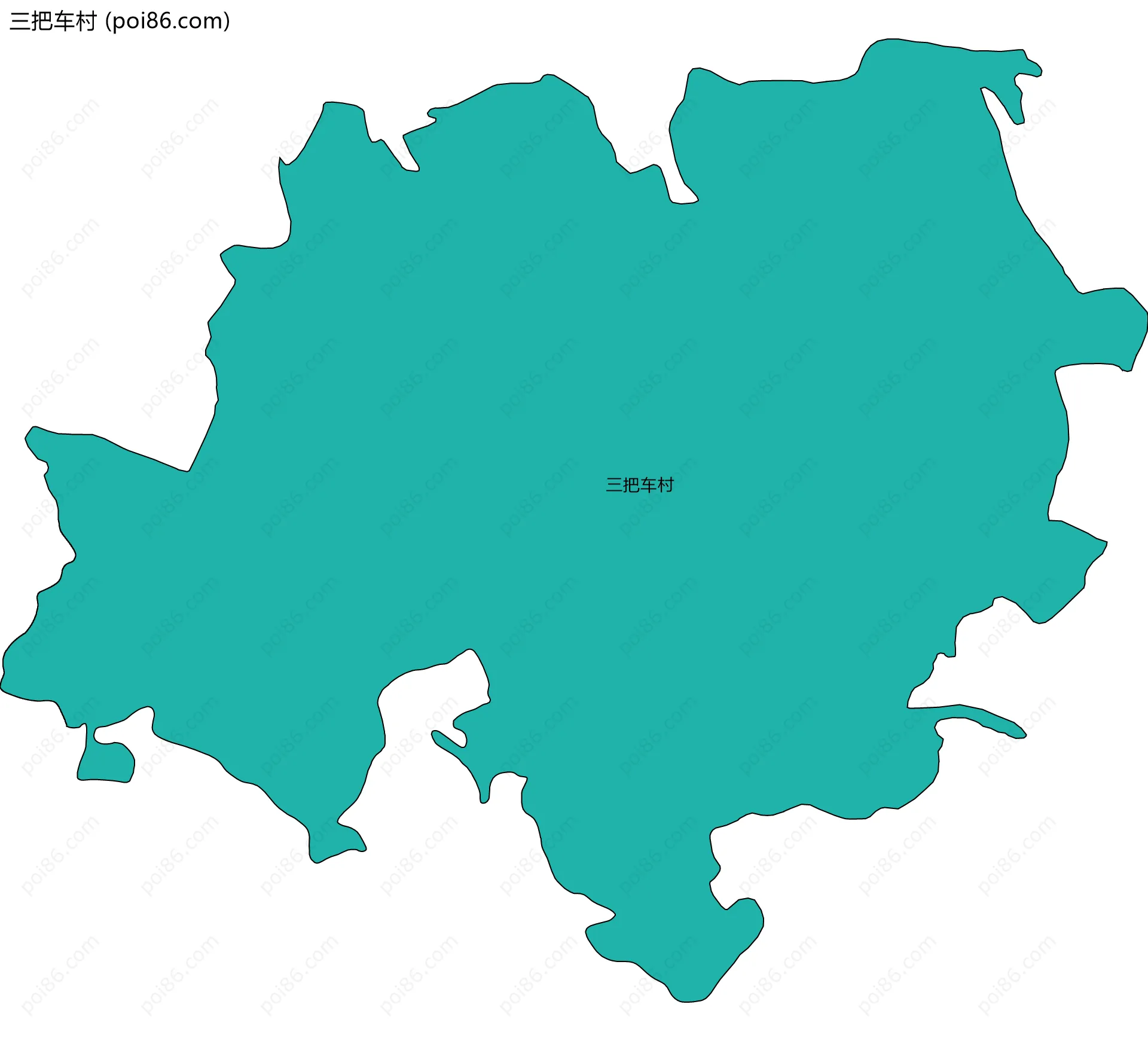 三把车村边界地图