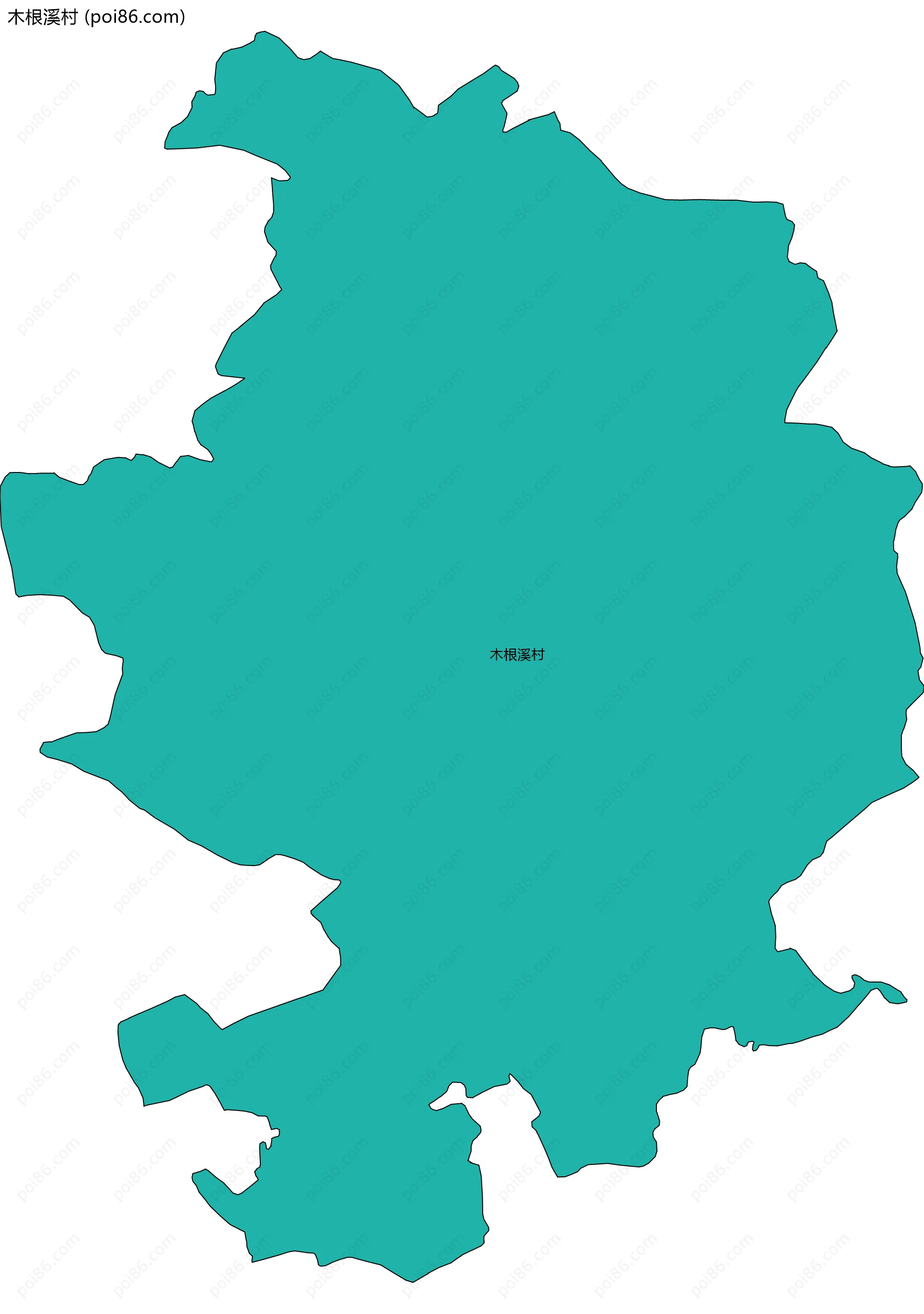 木根溪村边界地图