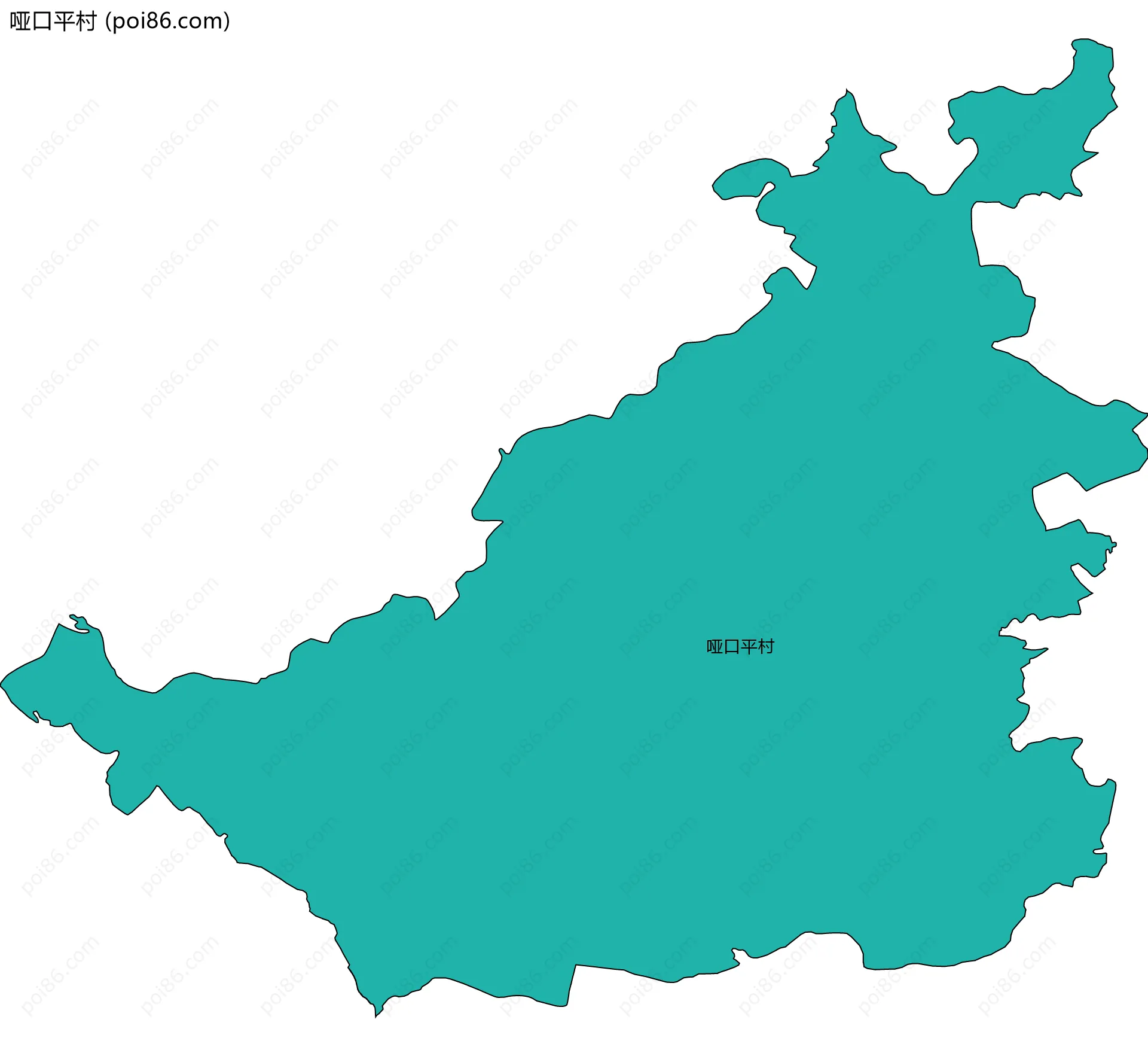 哑口平村边界地图