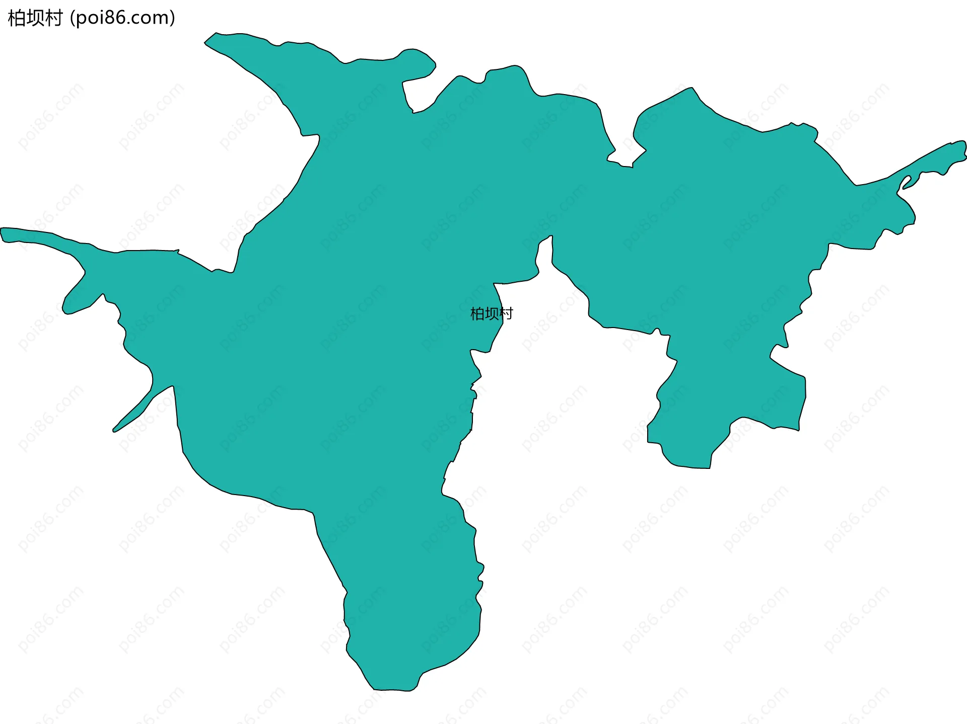 柏坝村边界地图