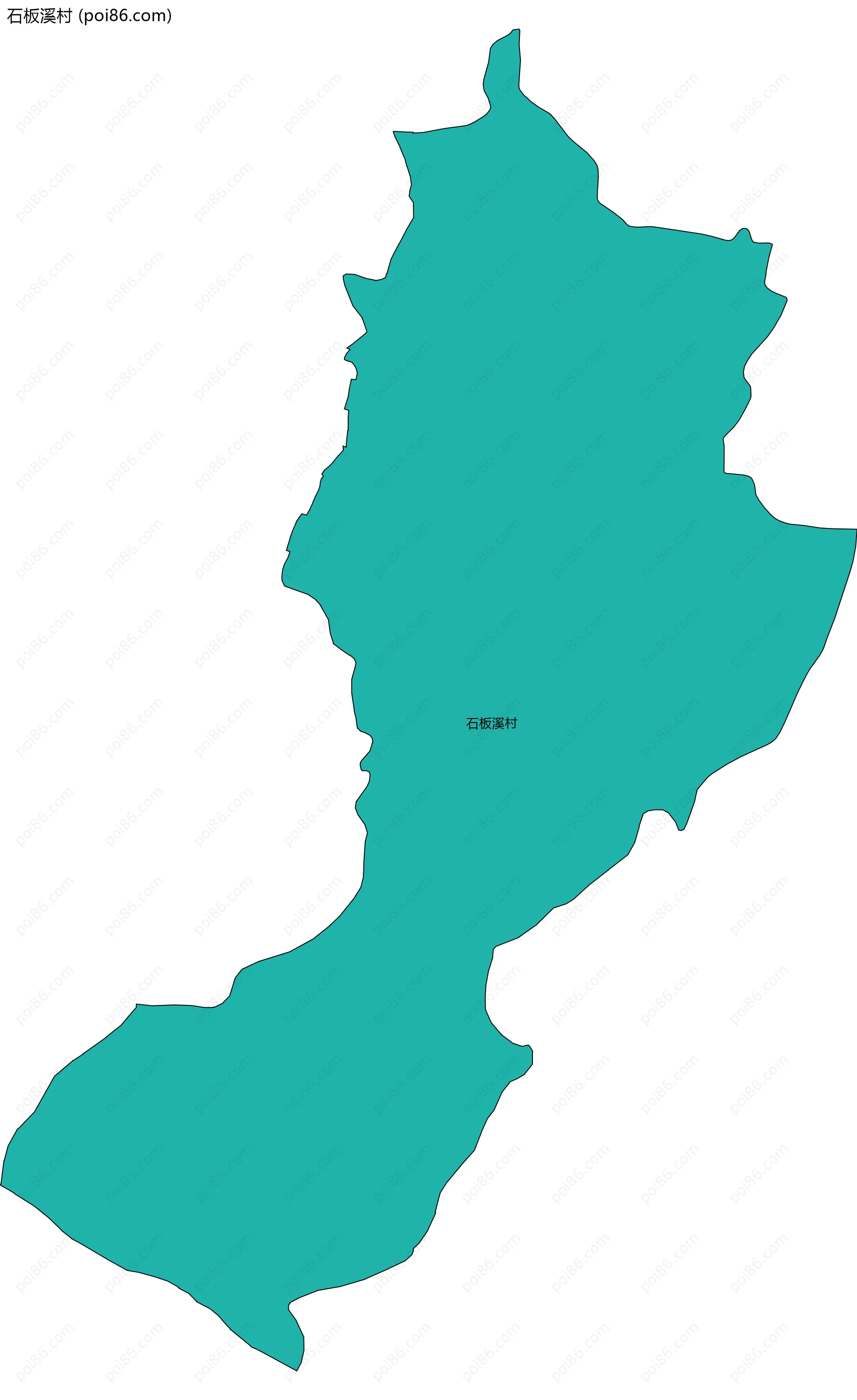 石板溪村边界地图