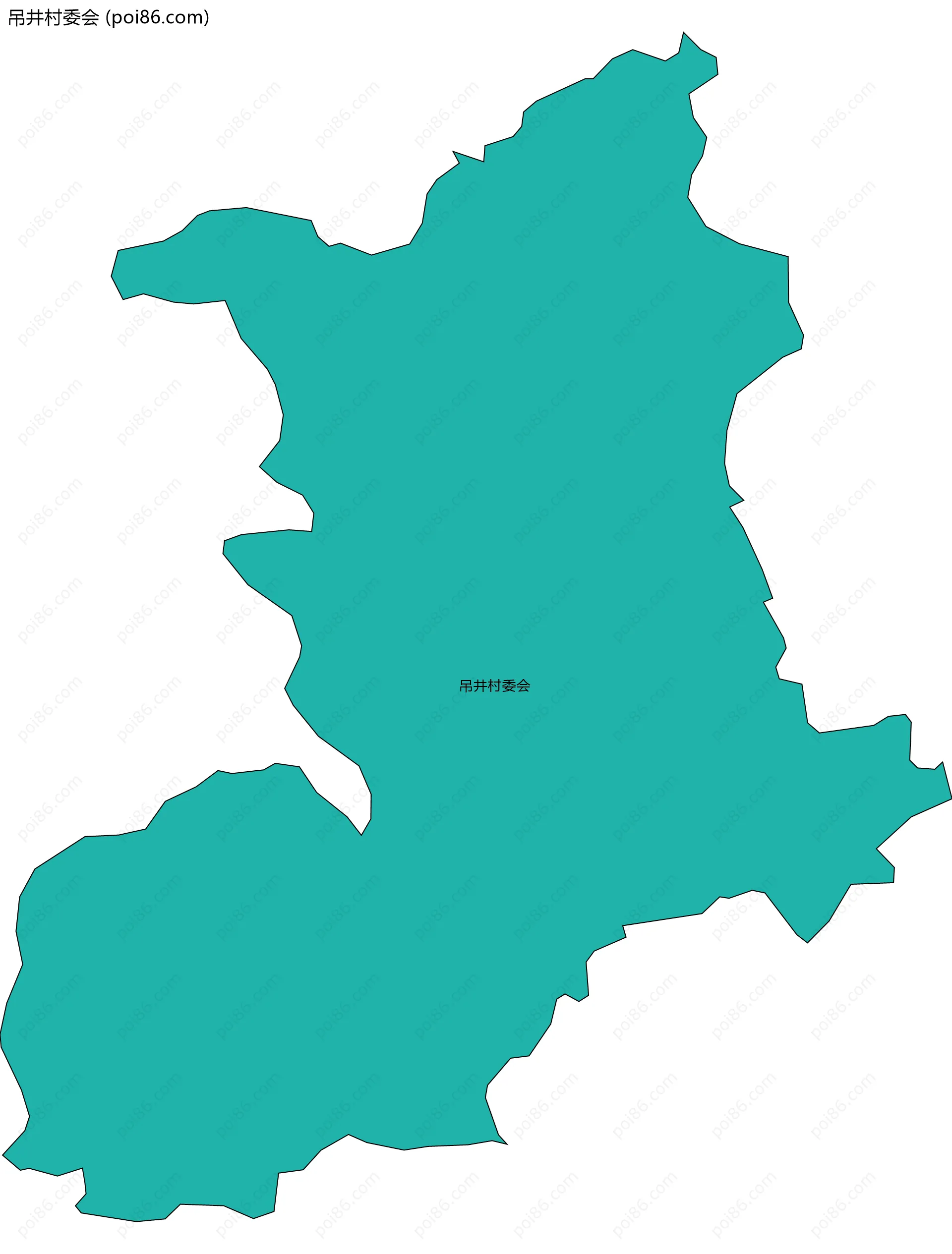 吊井村委会边界地图