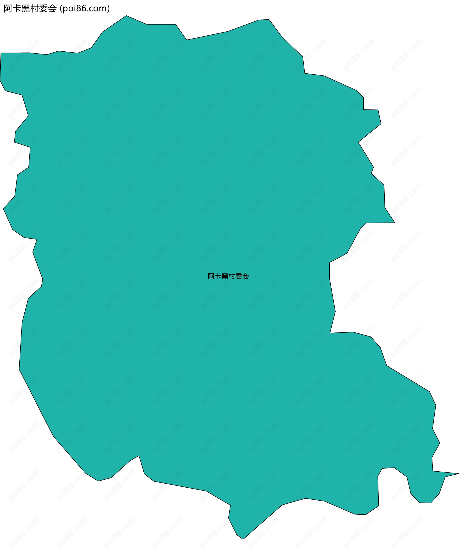 阿卡黑村委会边界地图