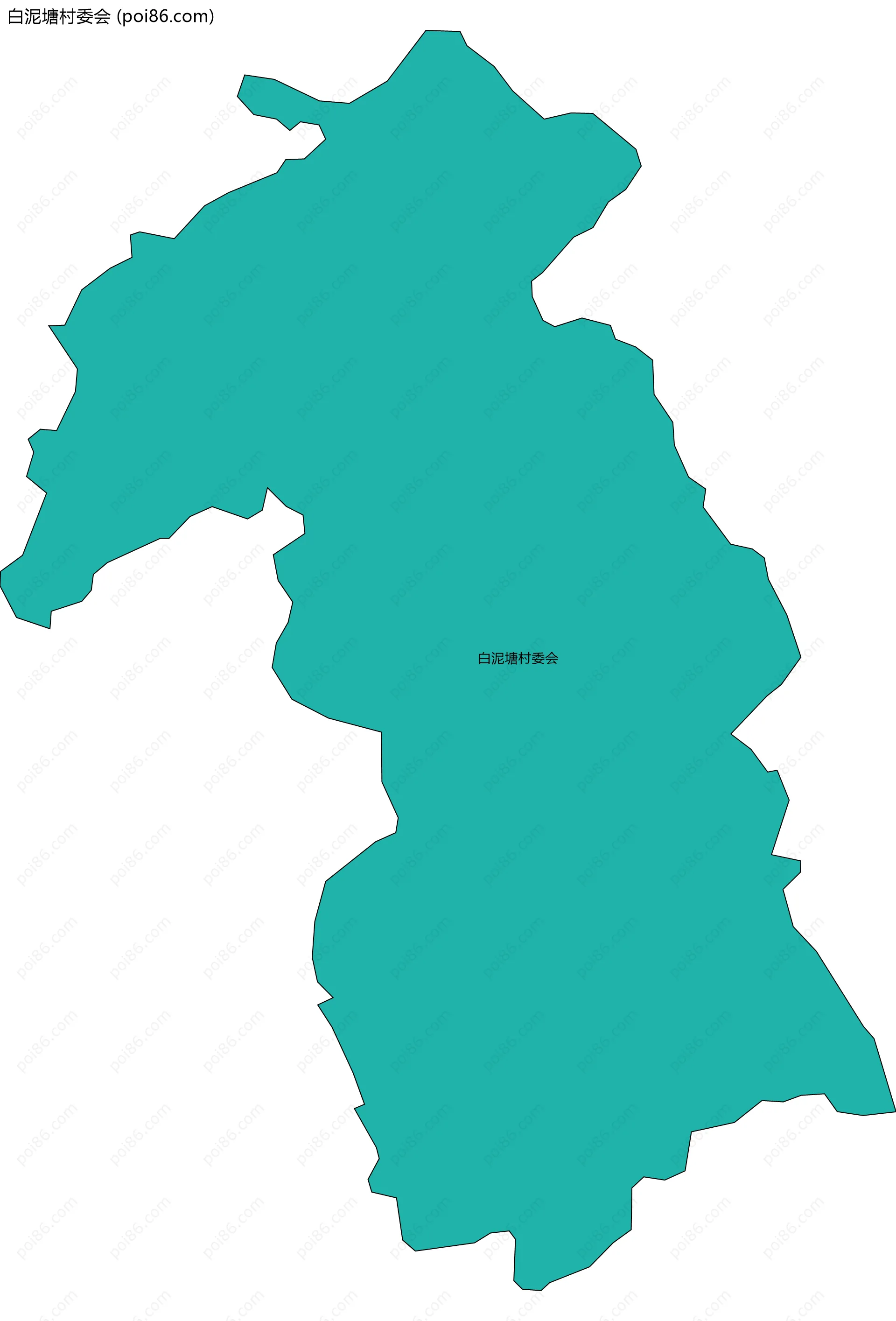 白泥塘村委会边界地图