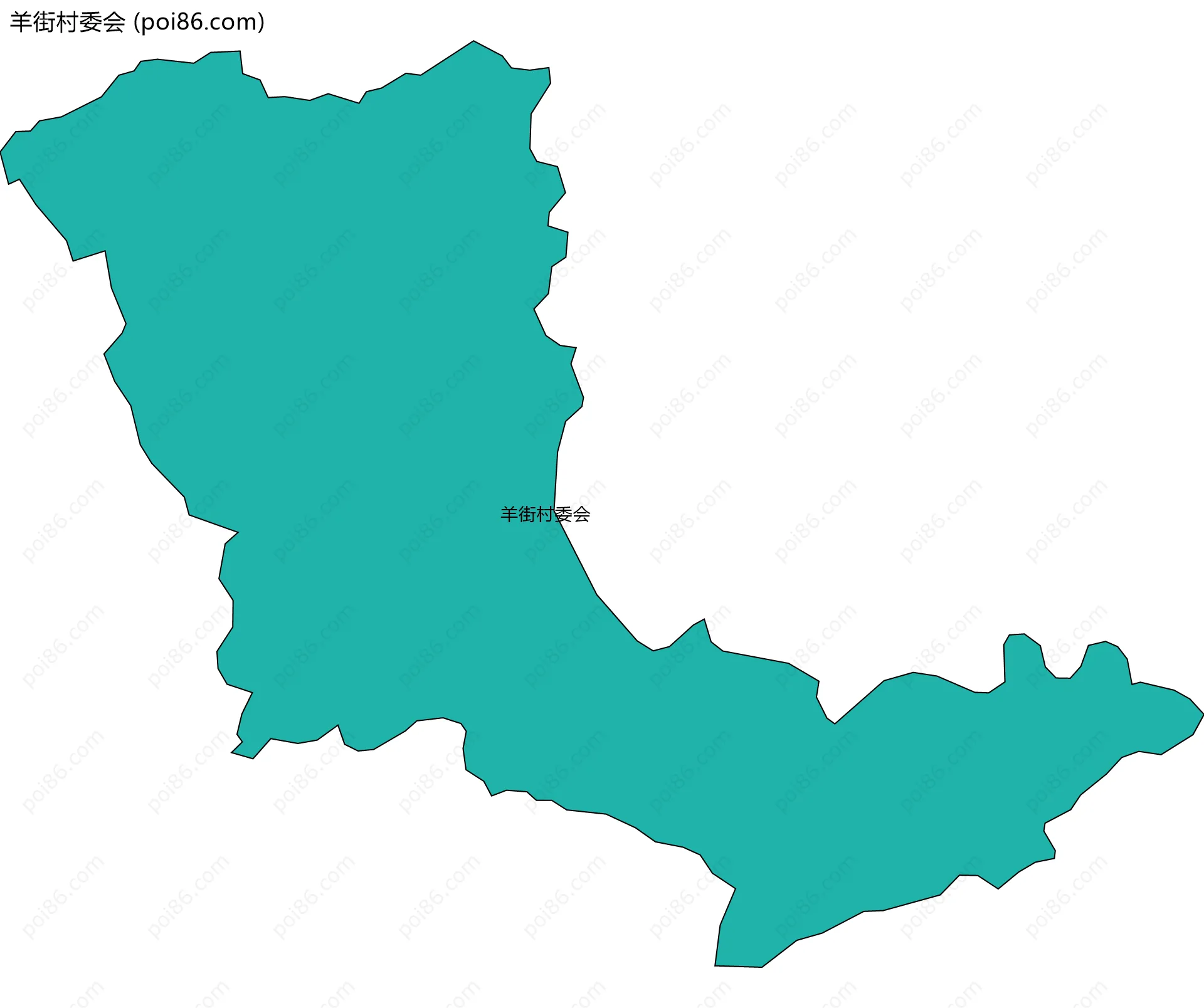 羊街村委会边界地图