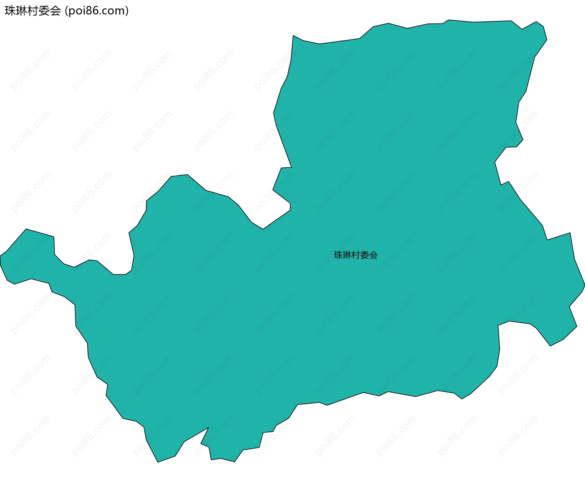 珠琳村委会边界地图