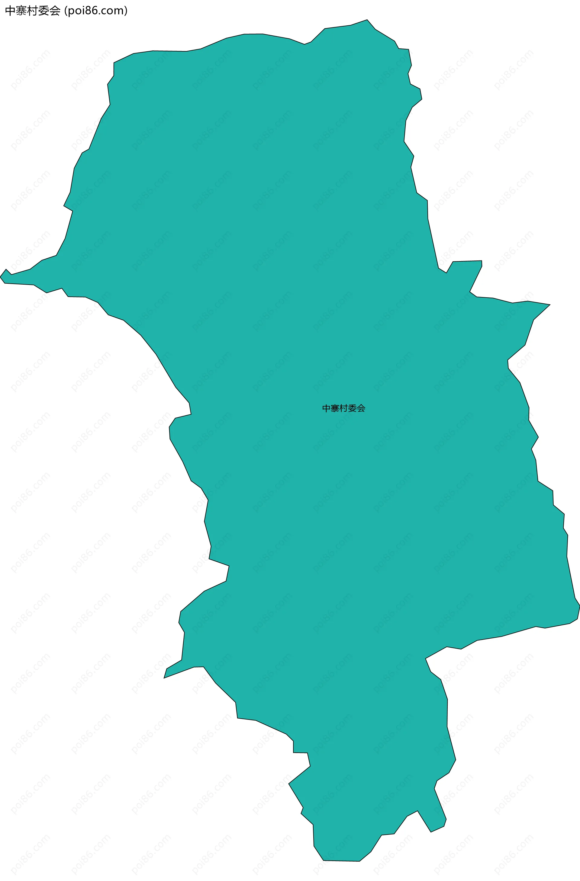 中寨村委会边界地图