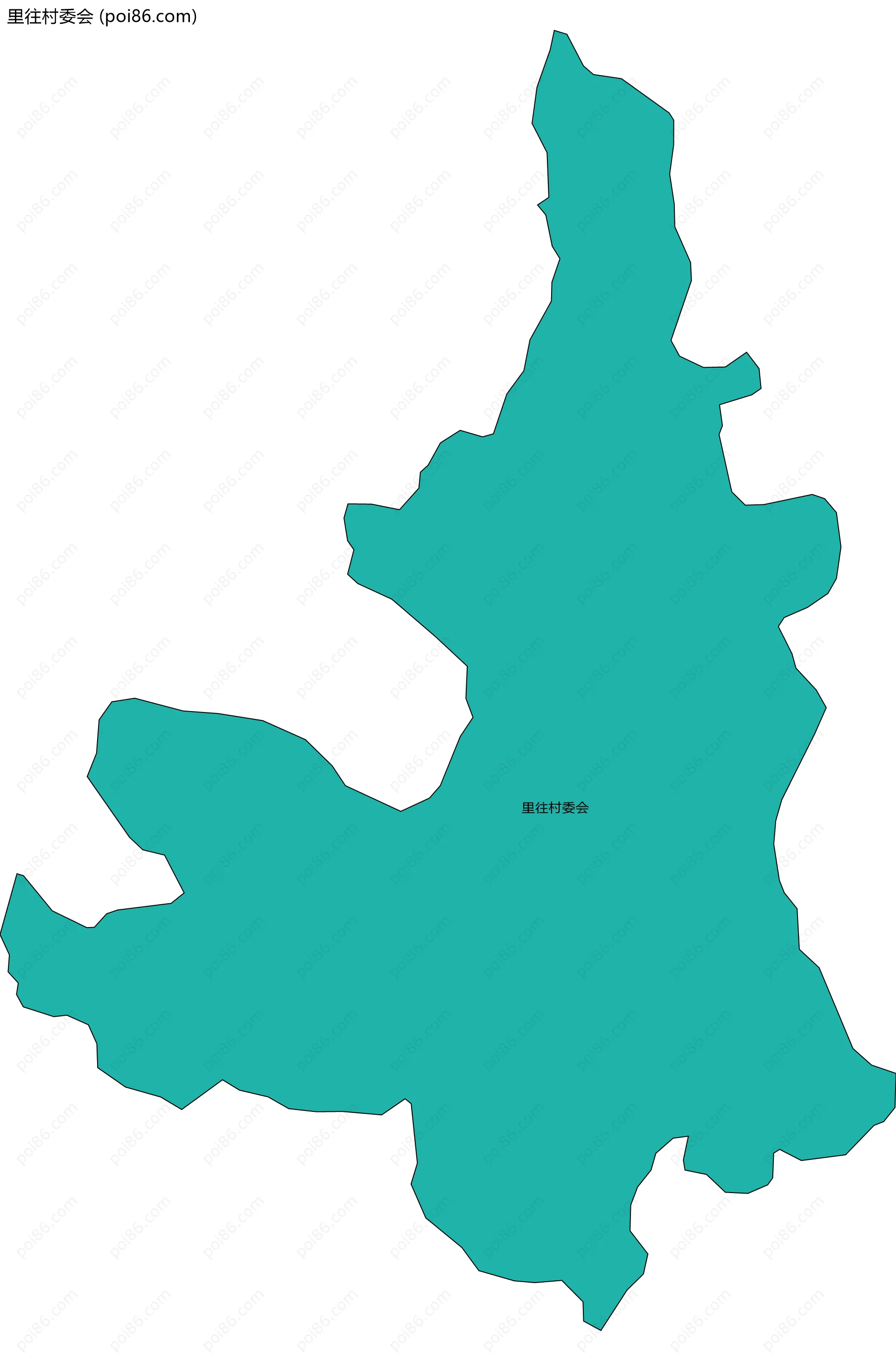 里往村委会边界地图