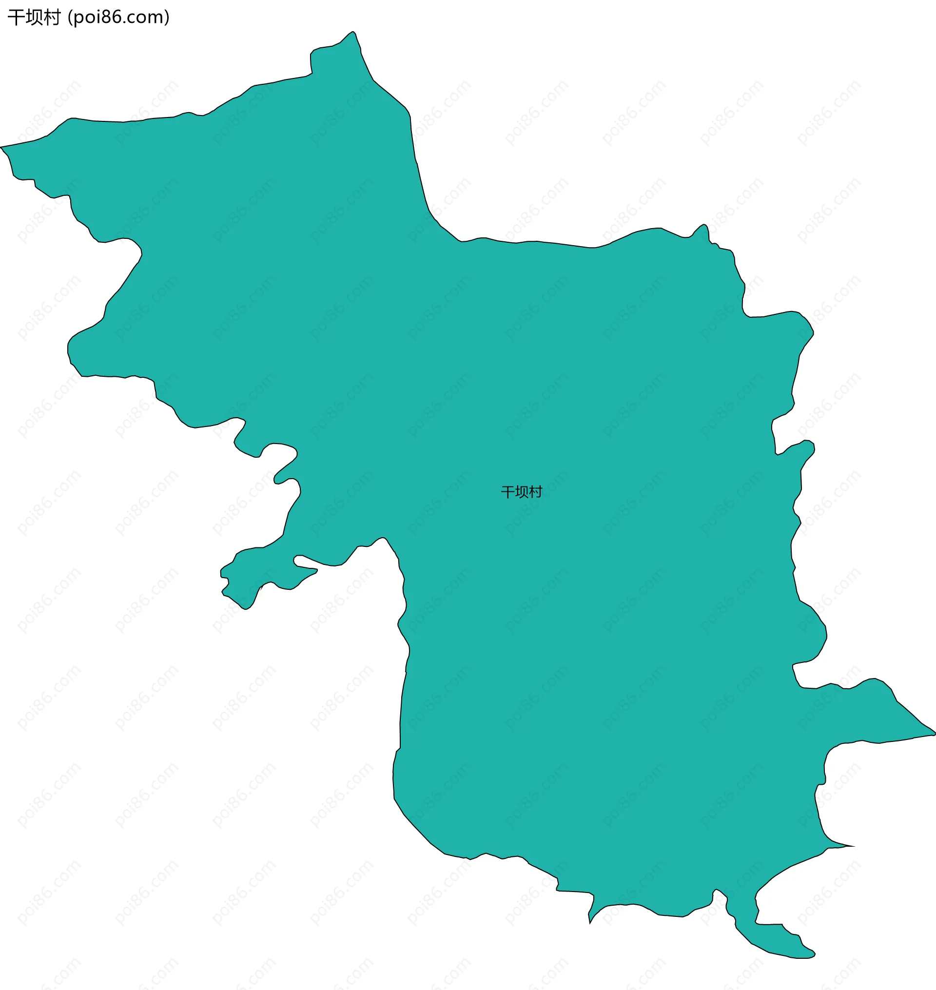 干坝村边界地图