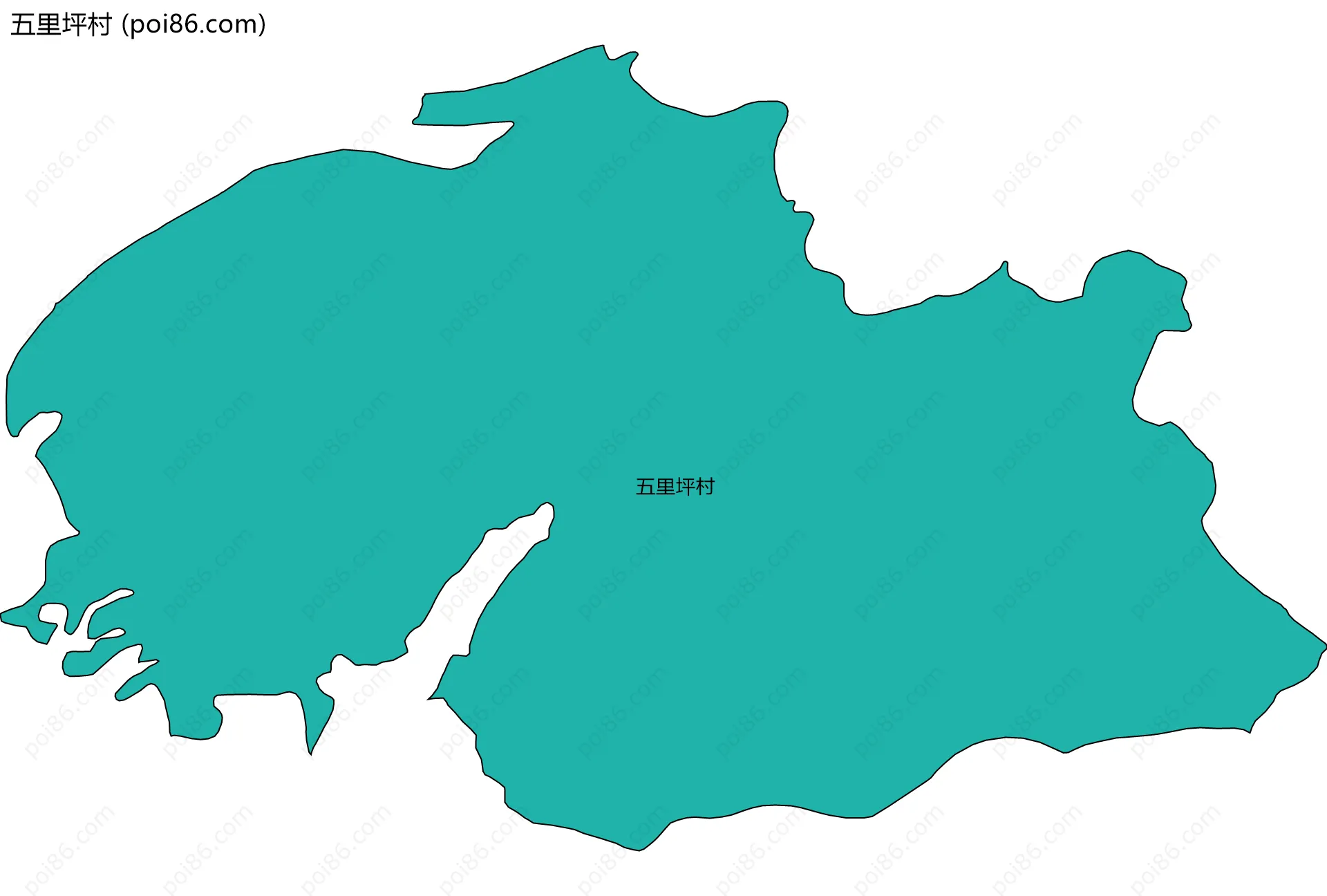 五里坪村边界地图