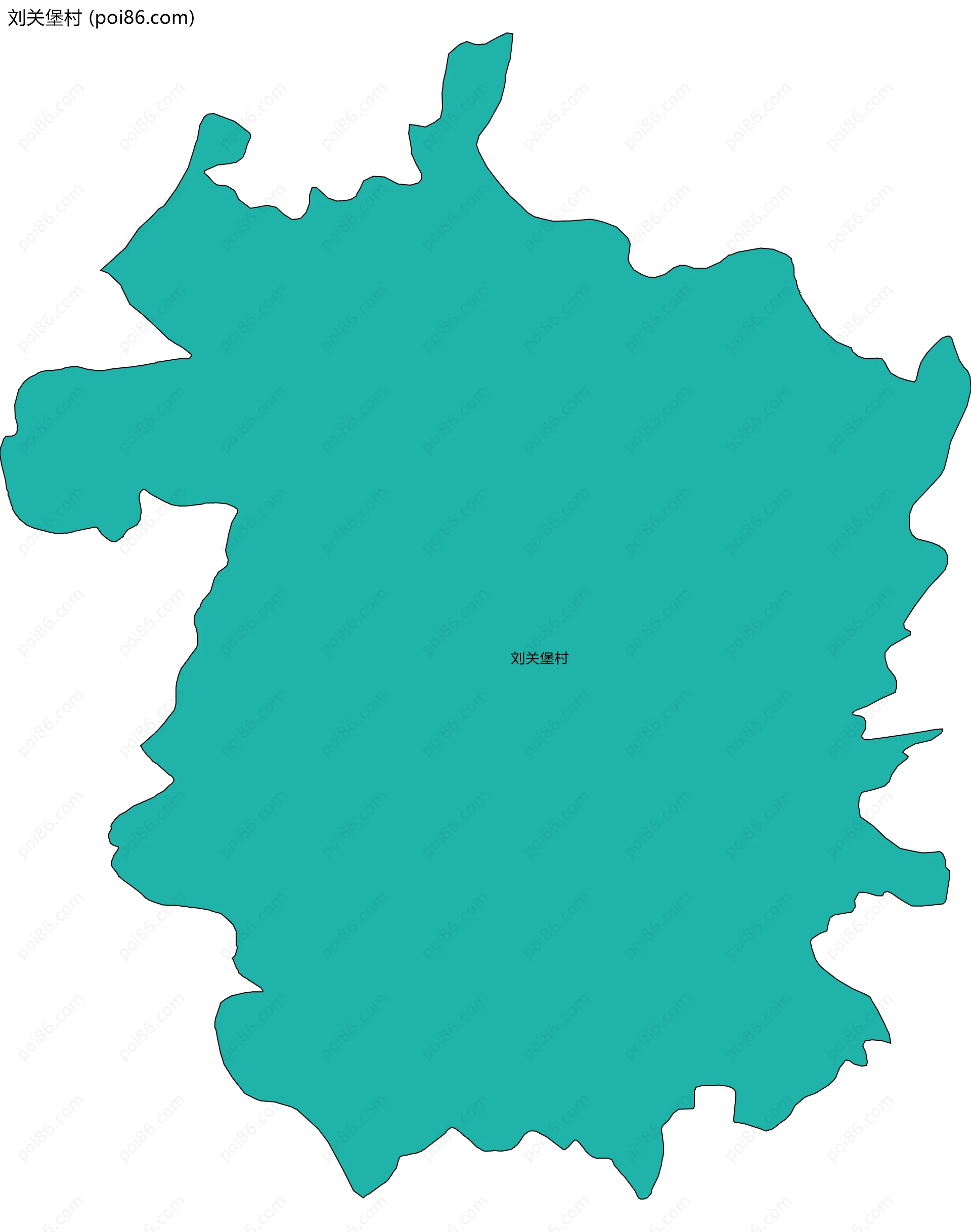刘关堡村边界地图