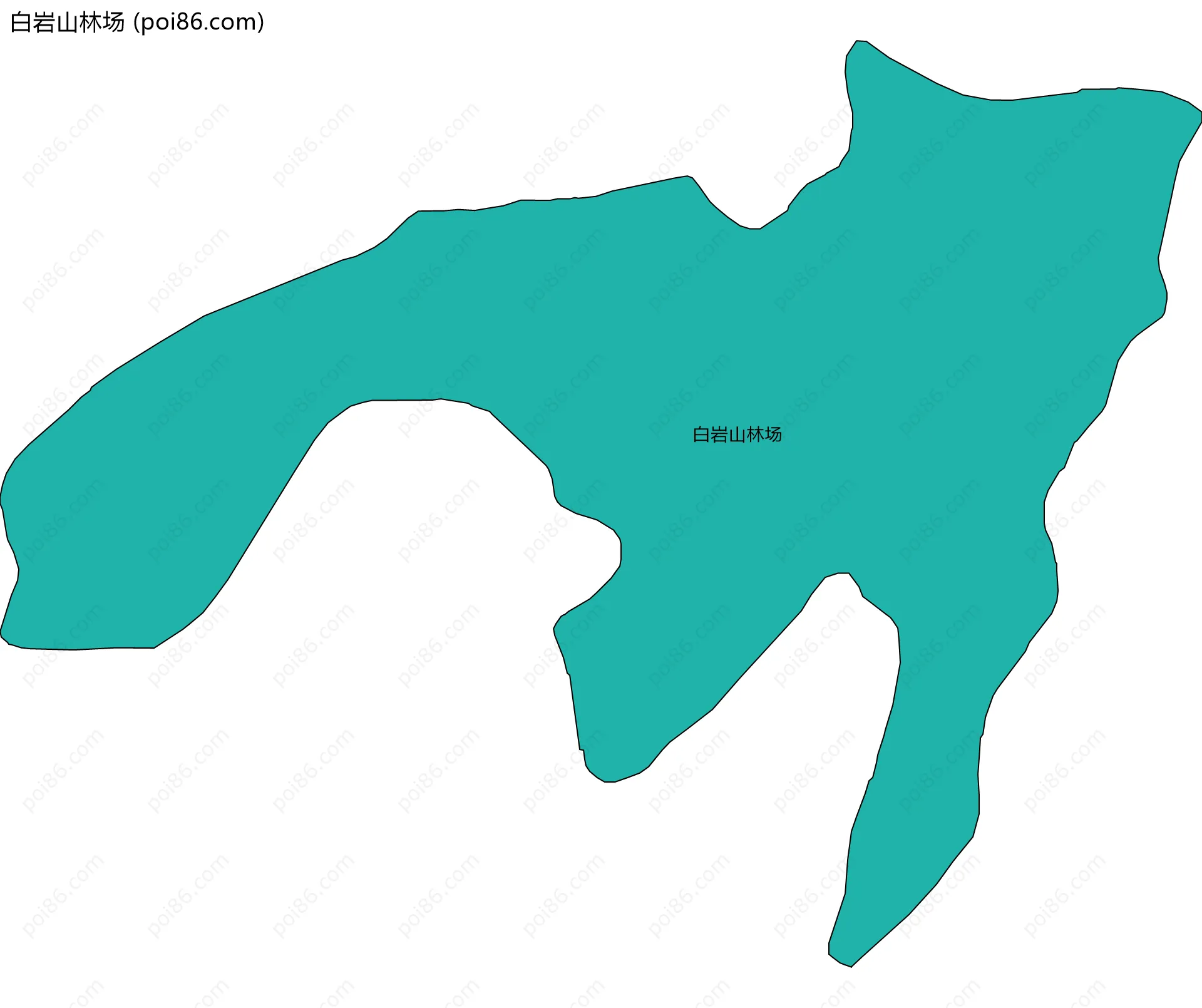 白岩山林场边界地图