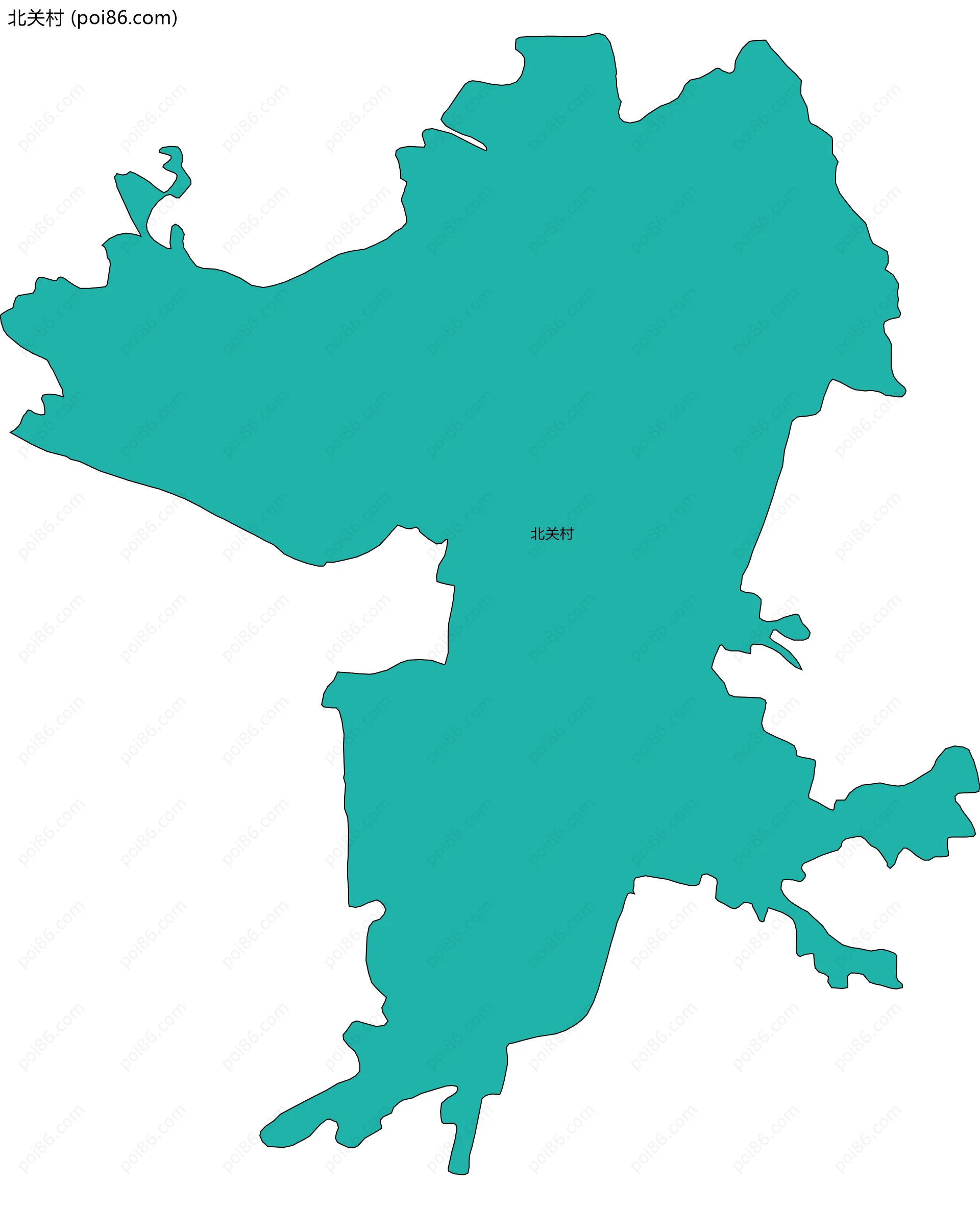 北关村边界地图