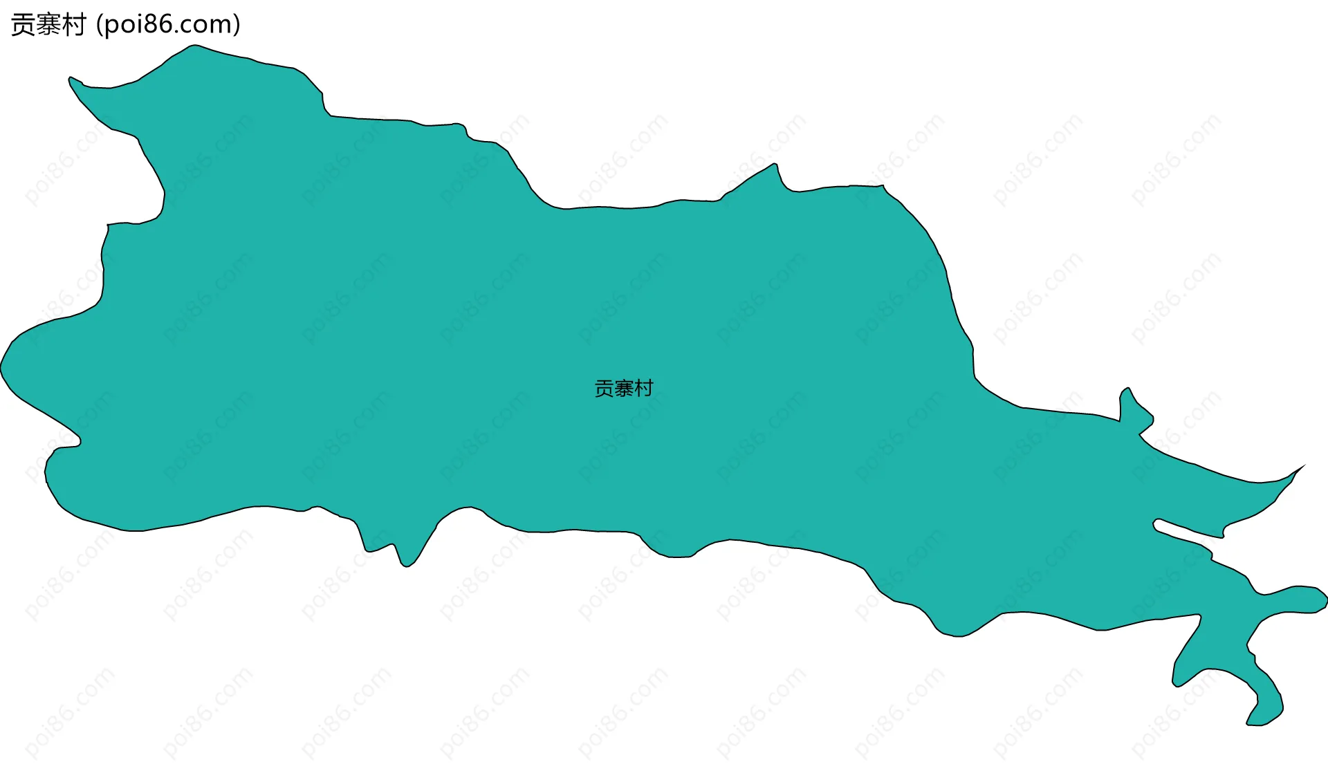 贡寨村边界地图