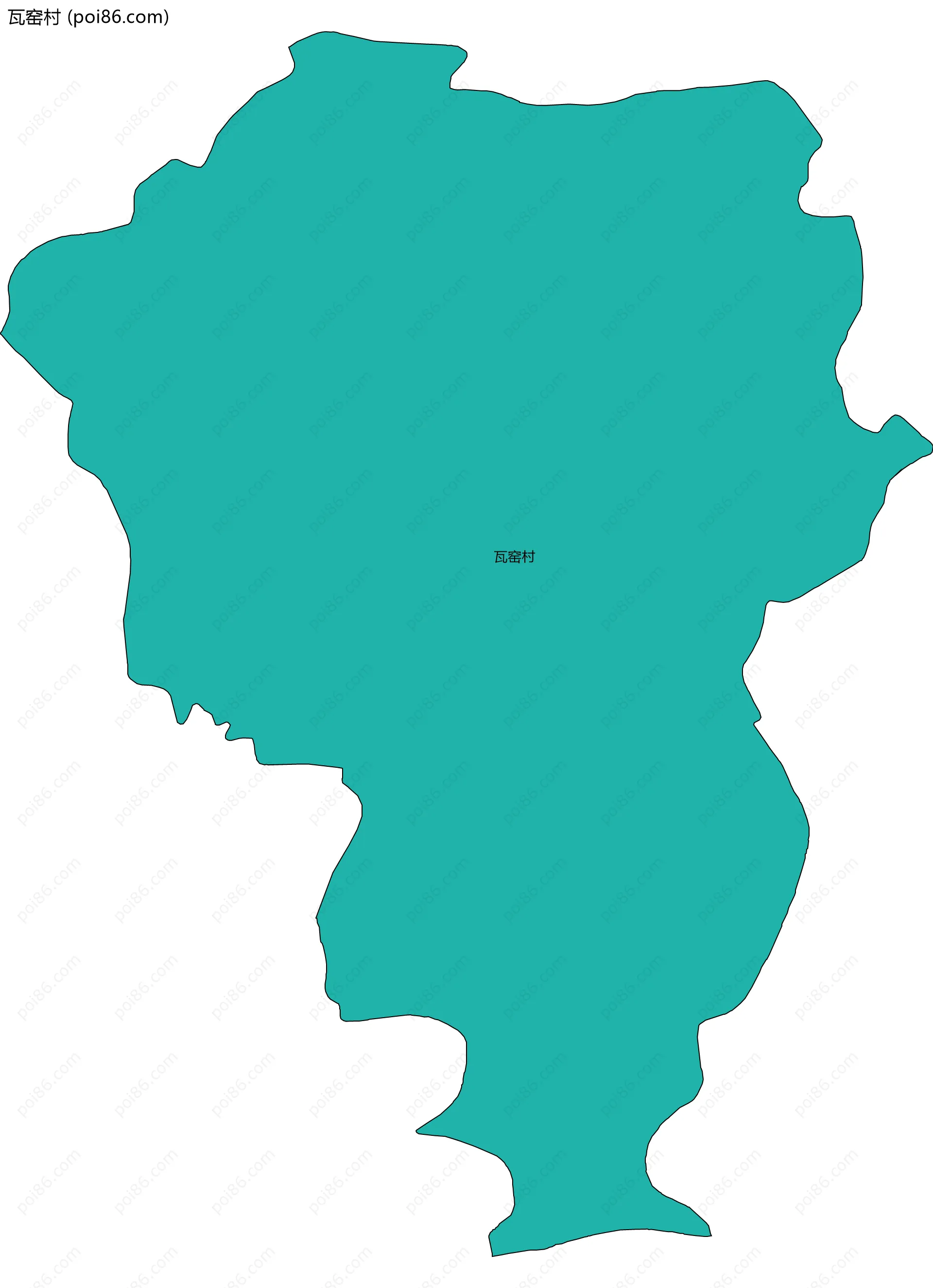 瓦窑村边界地图