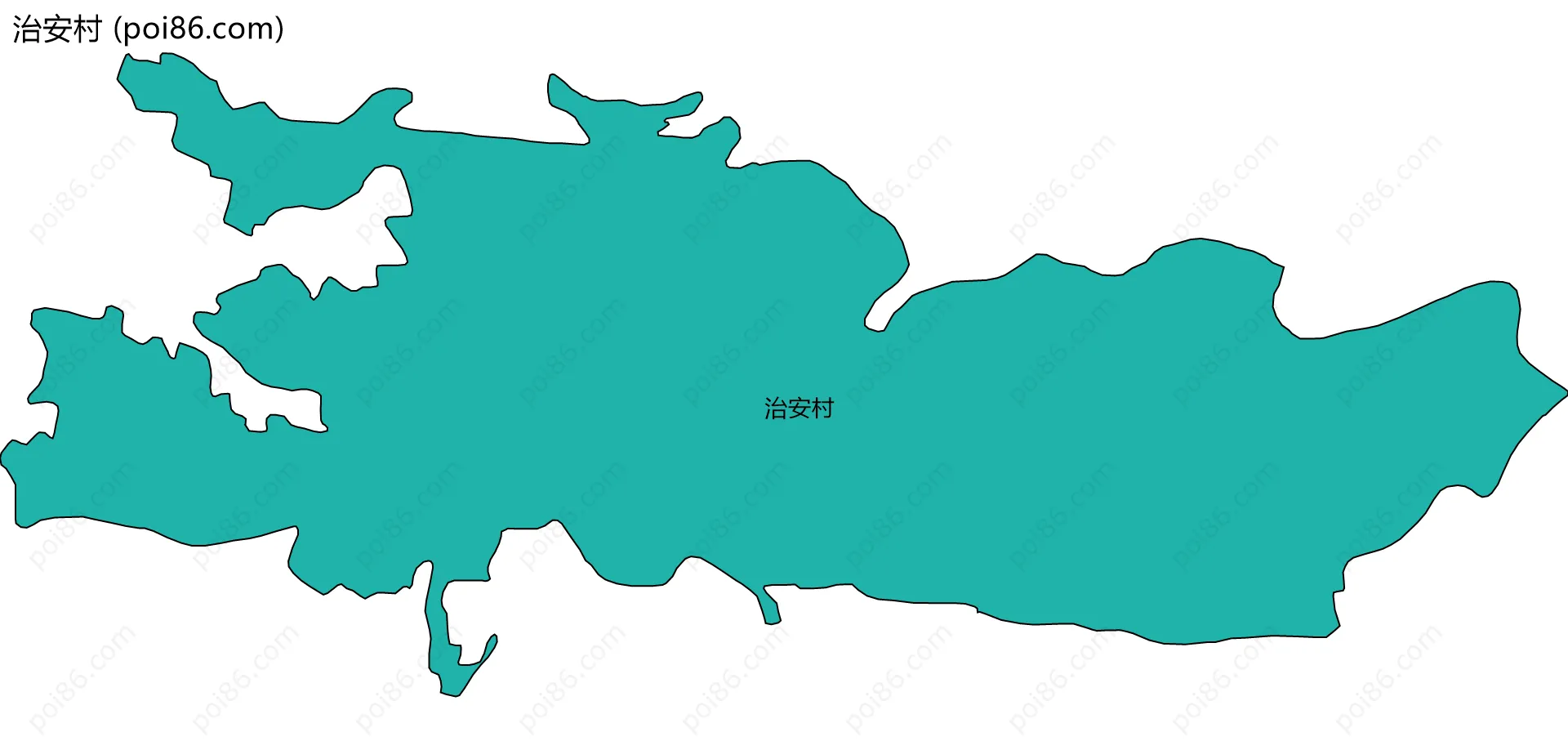 治安村边界地图