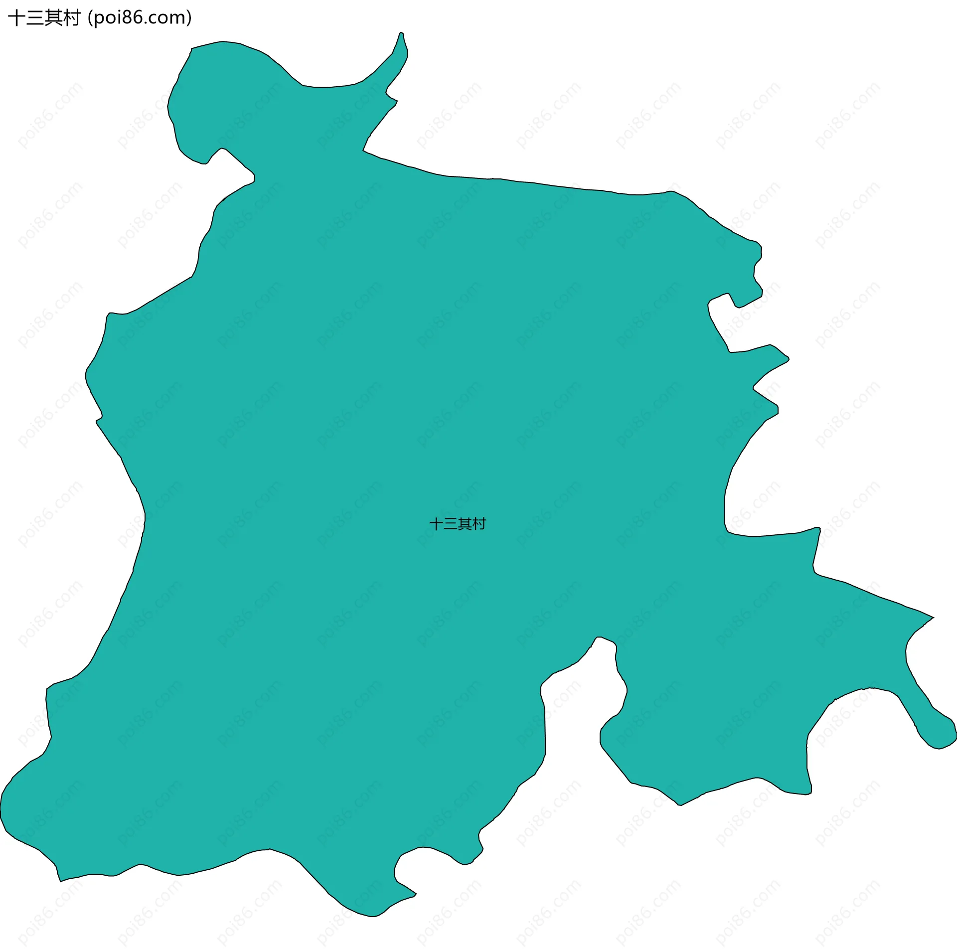 十三其村边界地图