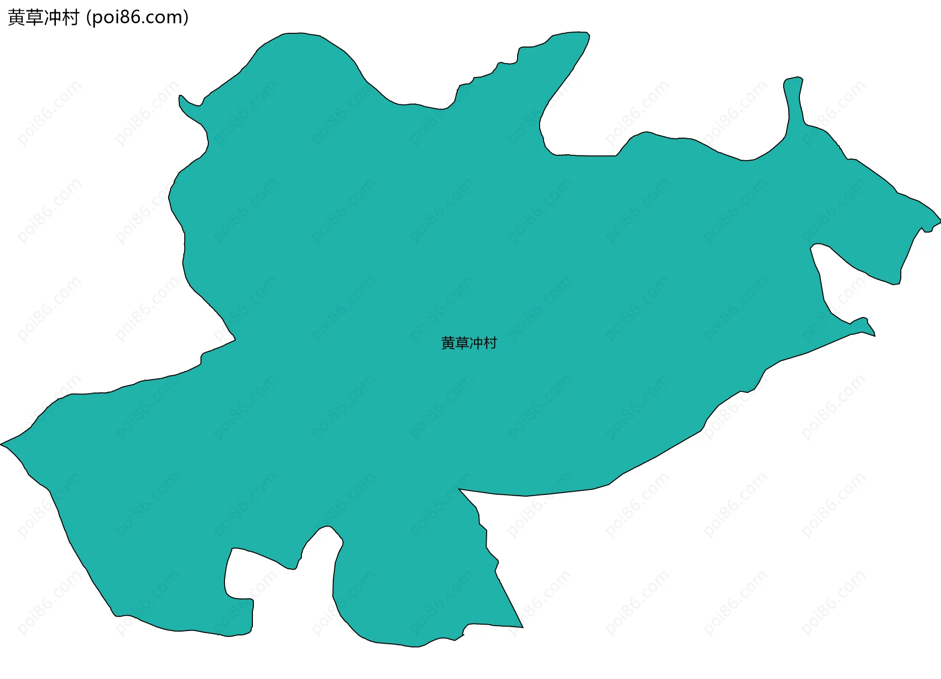黄草冲村边界地图