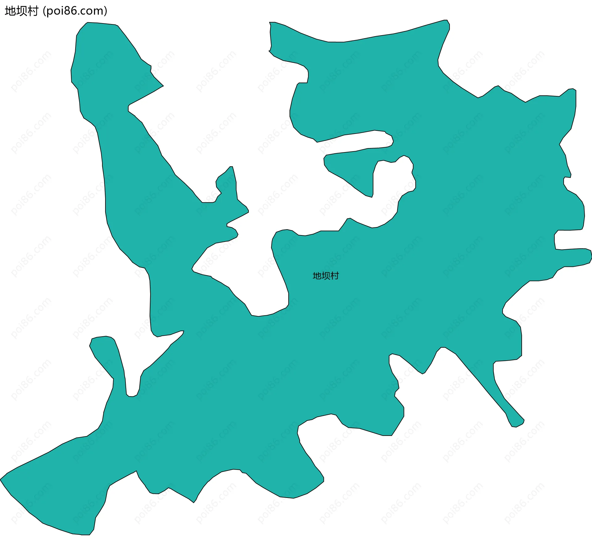 地坝村边界地图