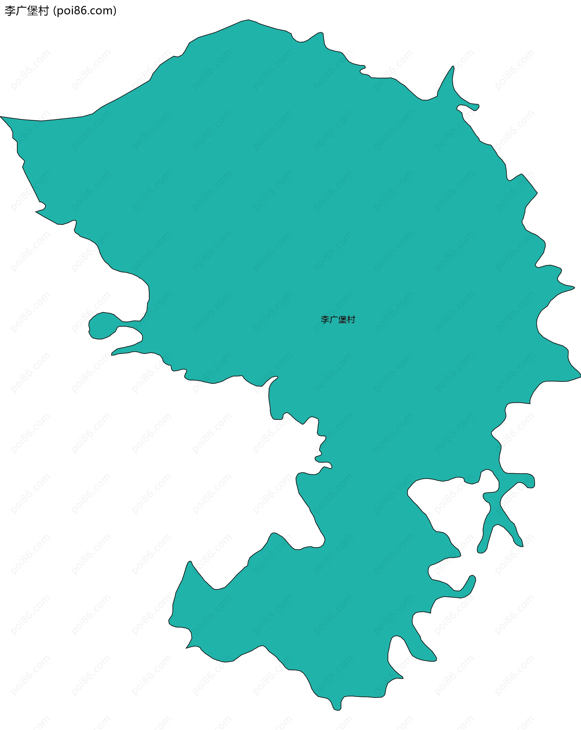 李广堡村边界地图