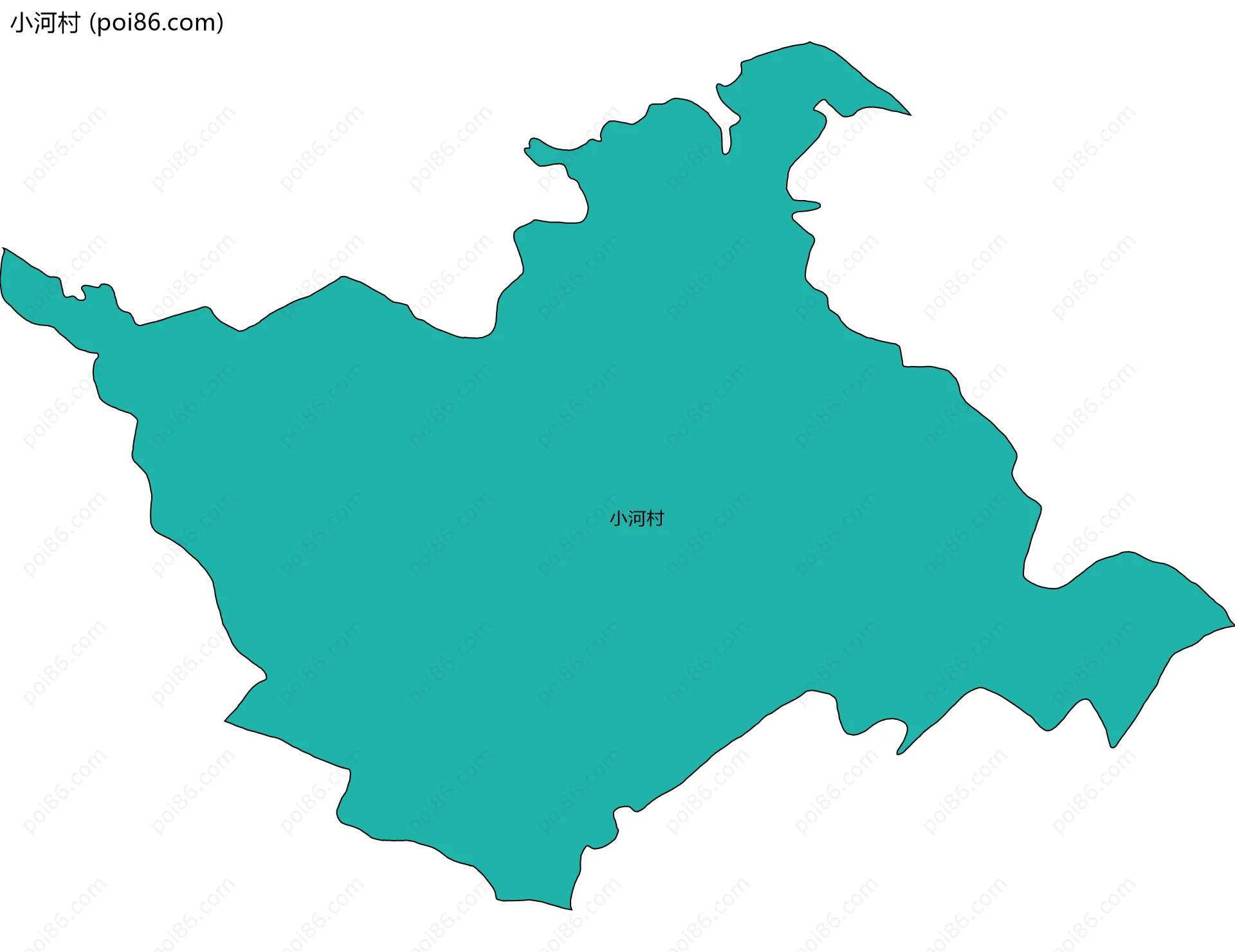 小河村边界地图