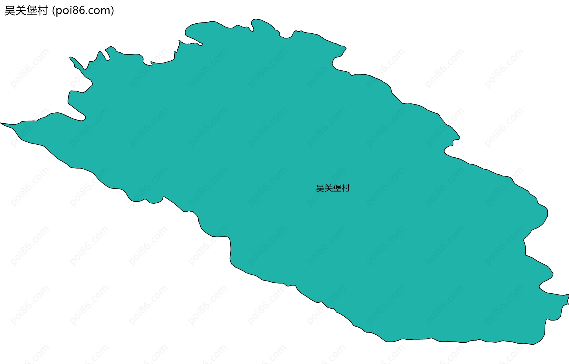 吴关堡村边界地图