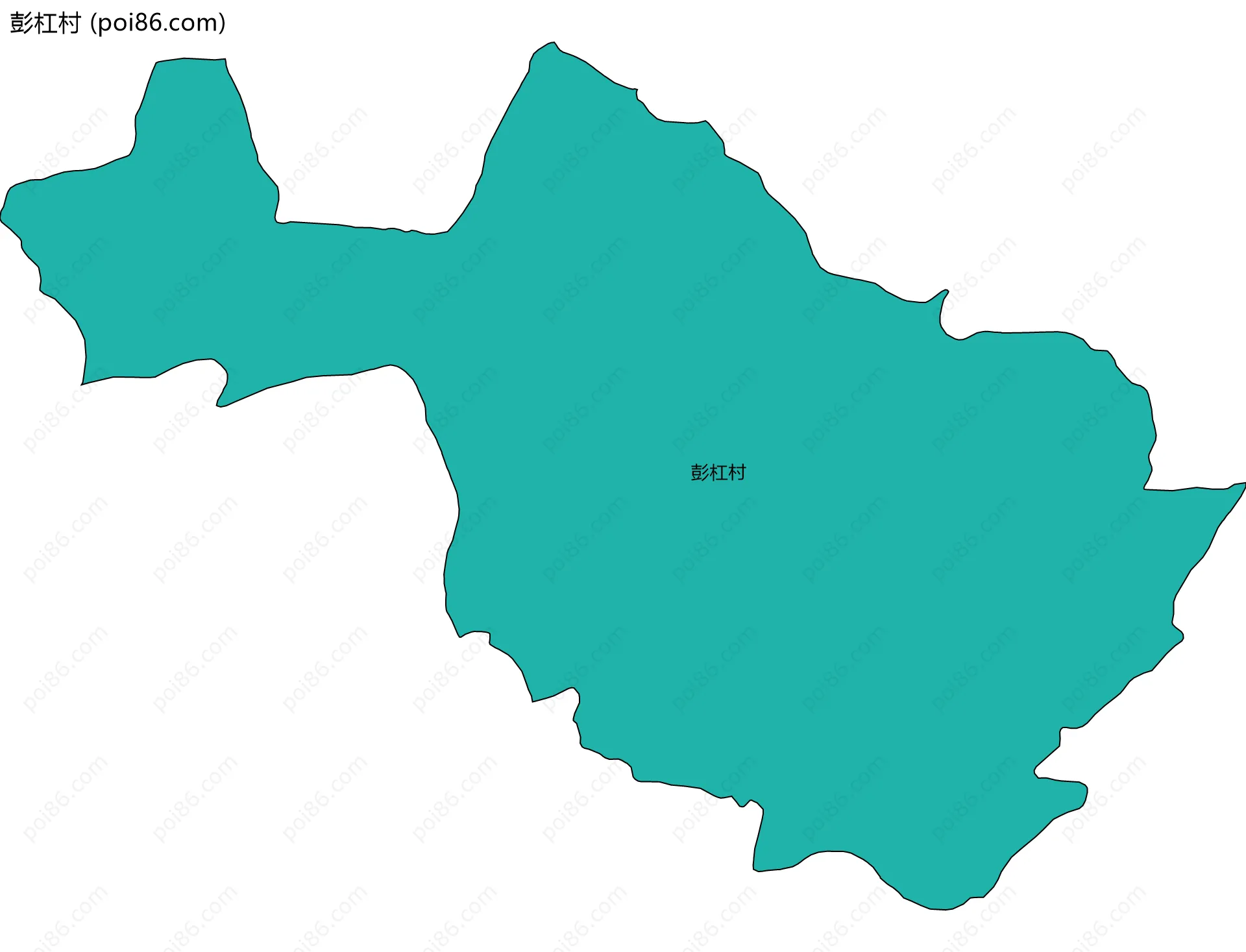 彭杠村边界地图