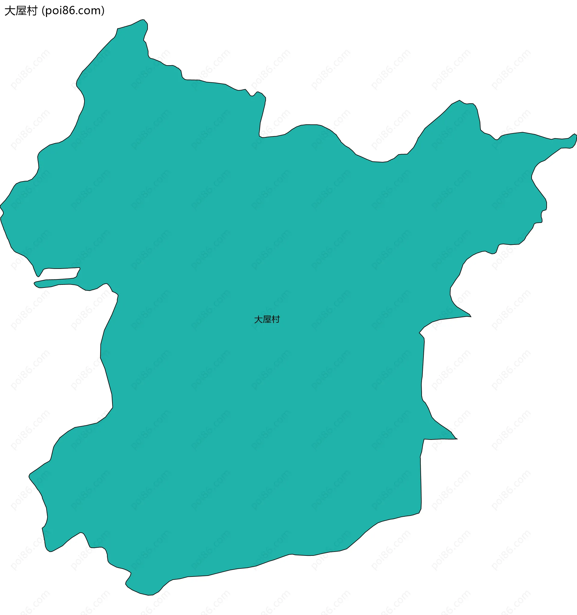 大屋村边界地图