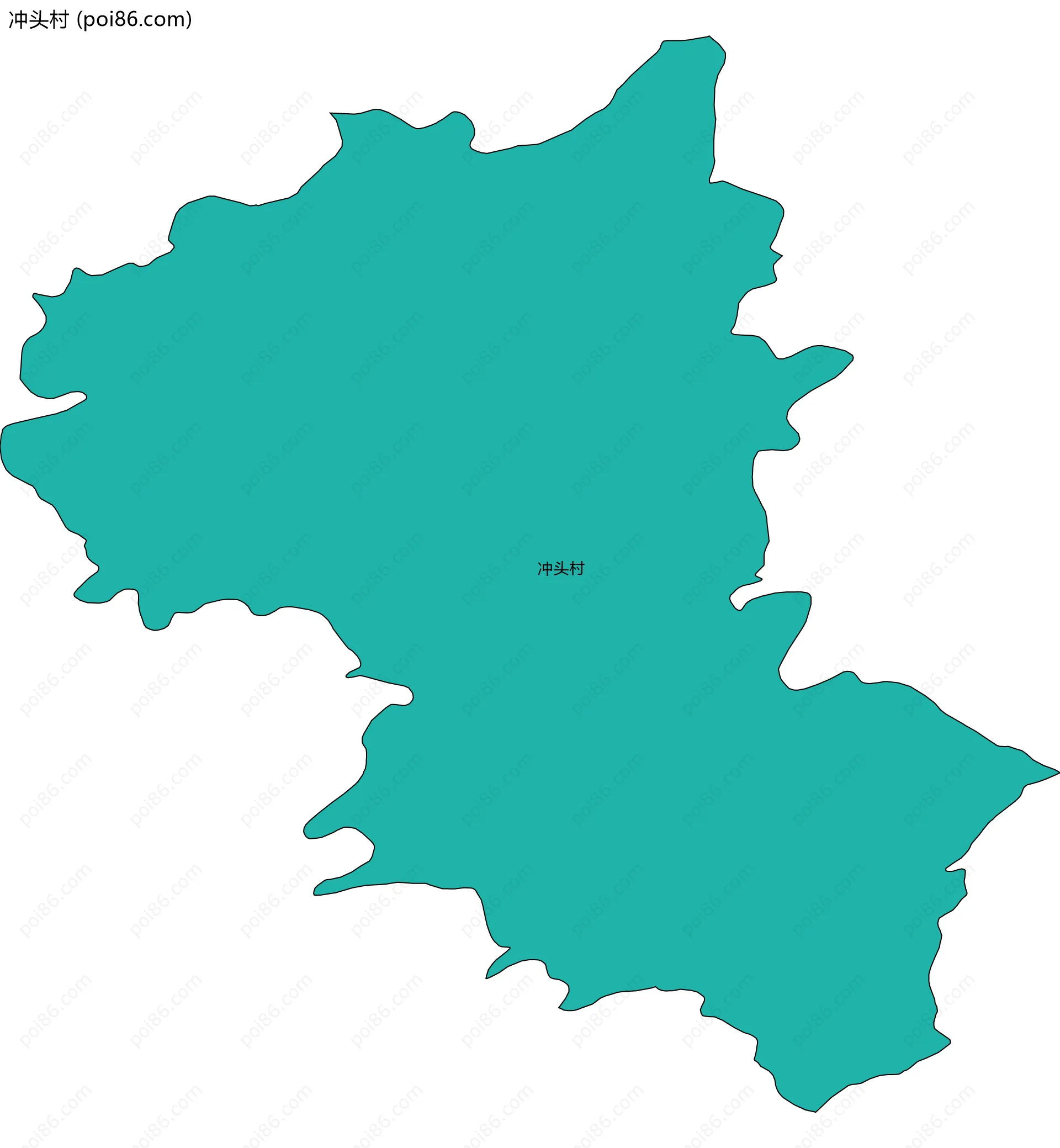 冲头村边界地图