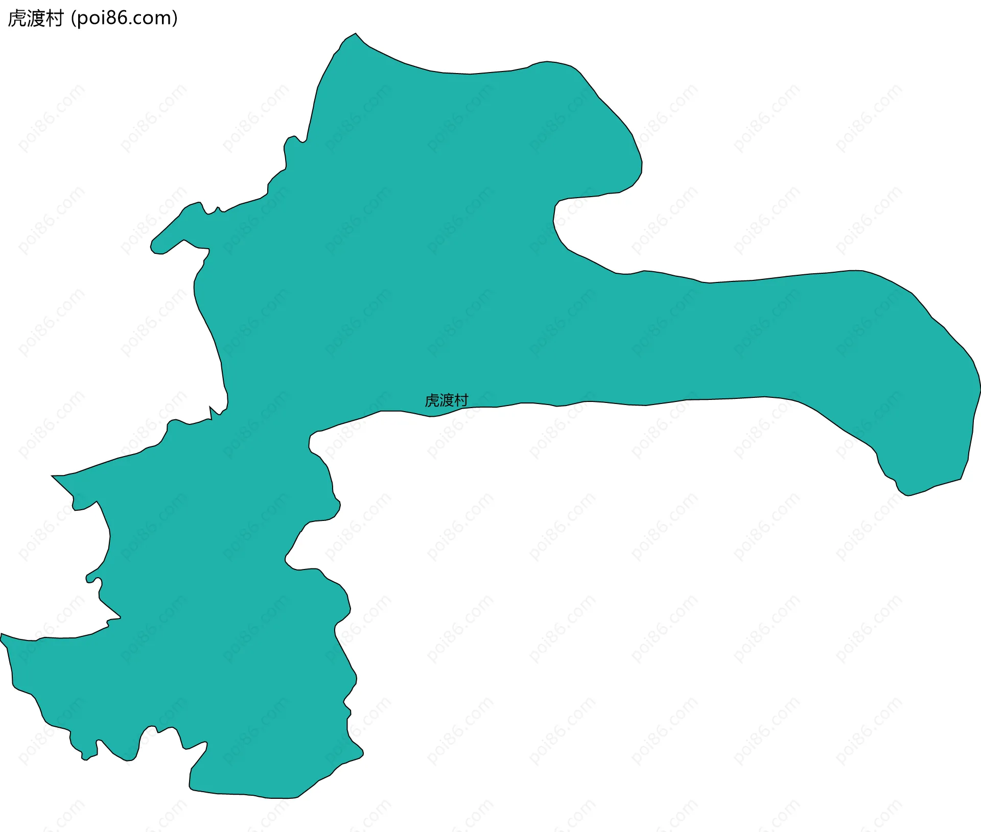 虎渡村边界地图