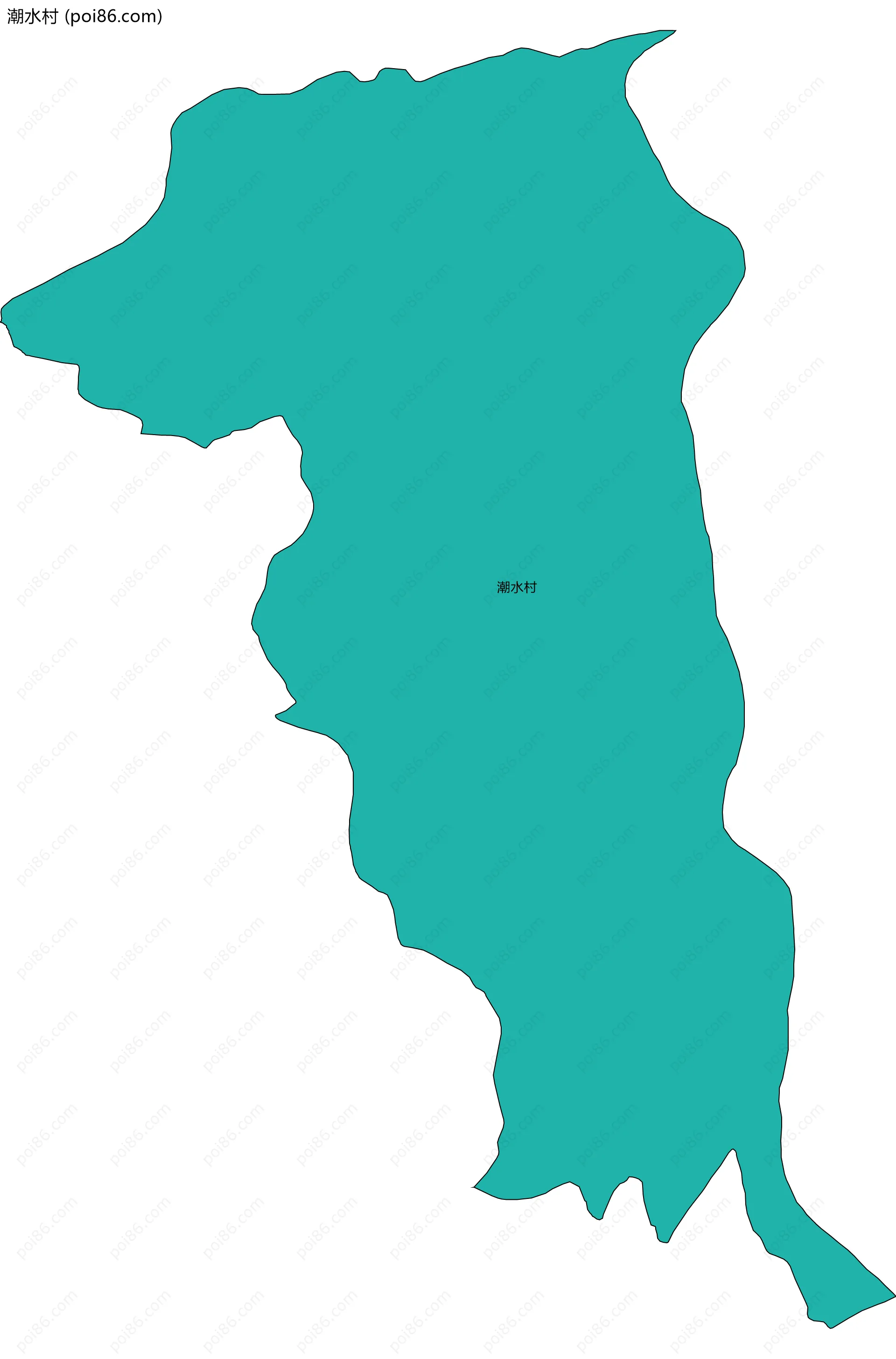 潮水村边界地图