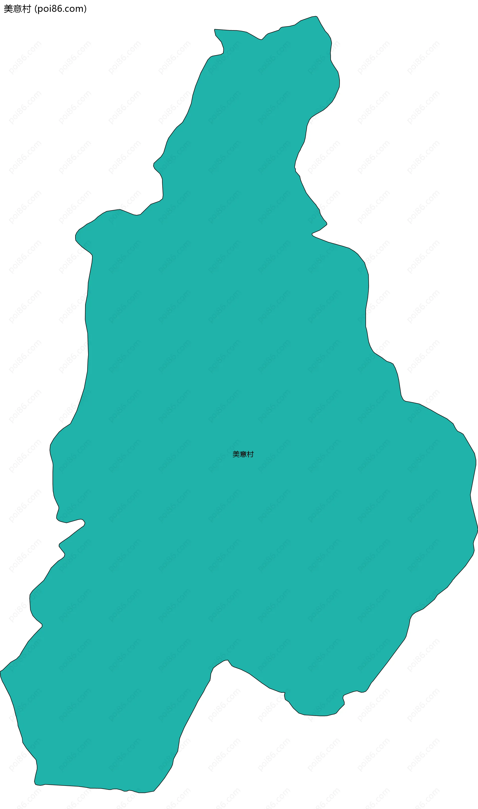 美意村边界地图