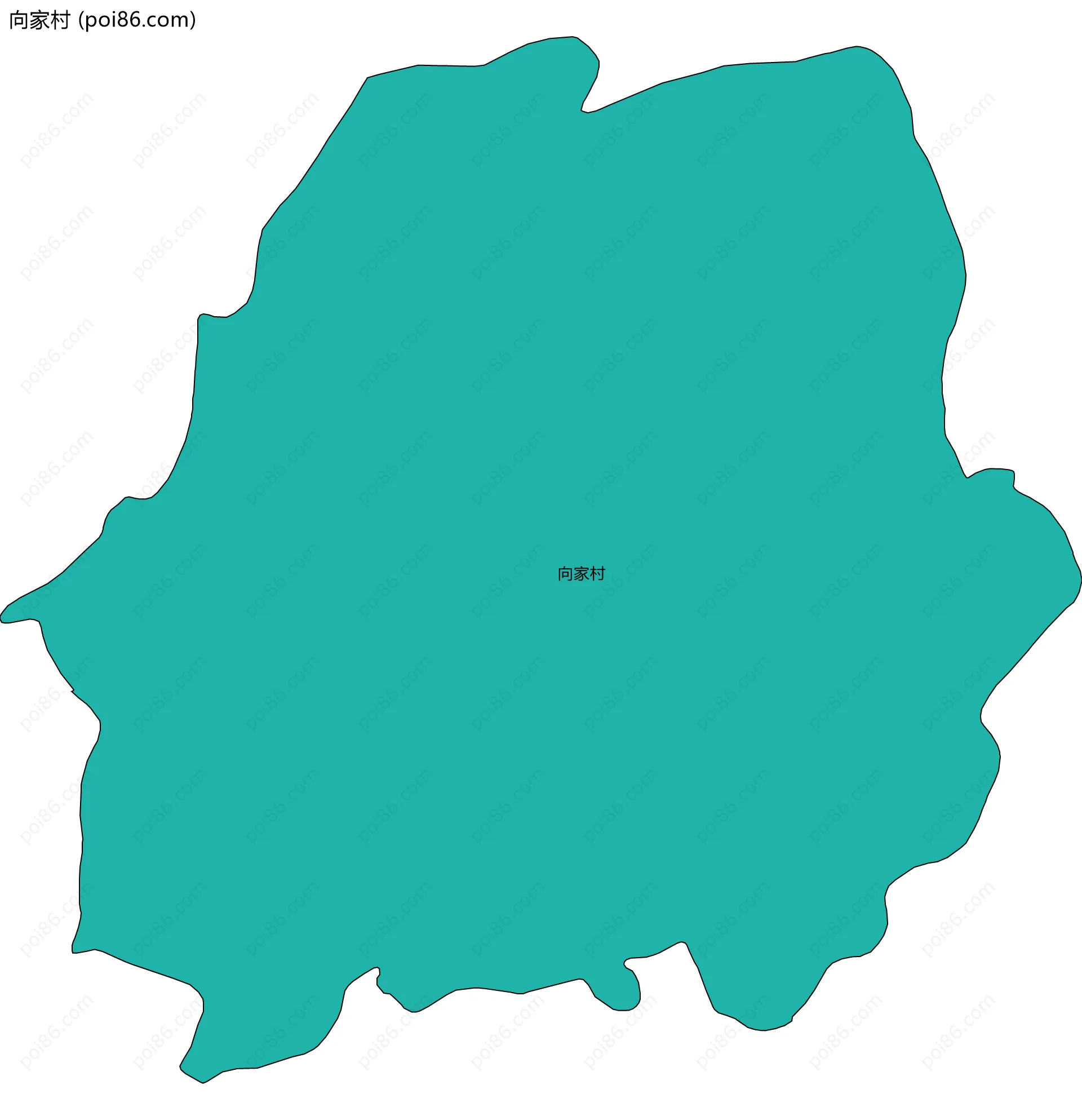 向家村边界地图