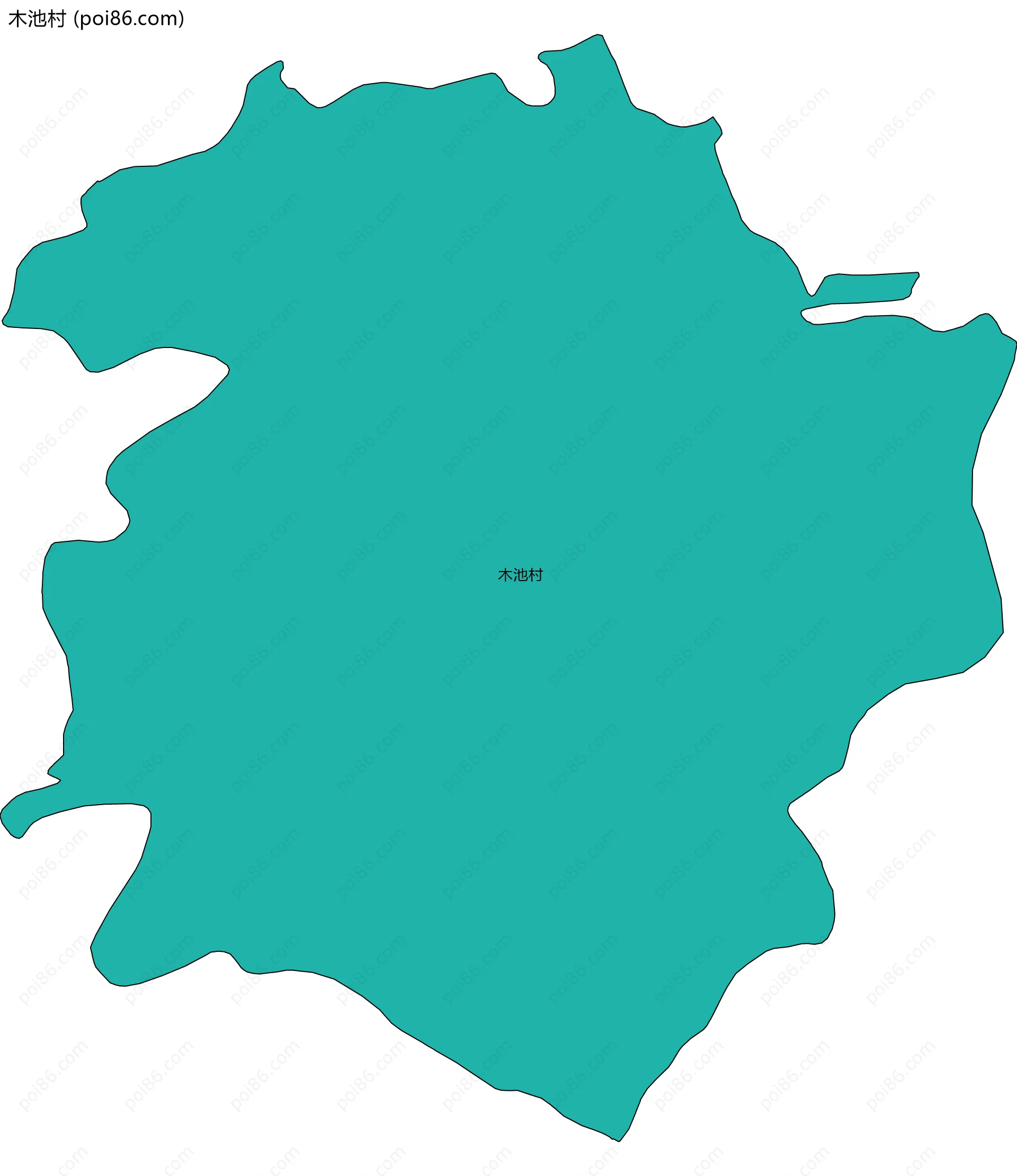 木池村边界地图