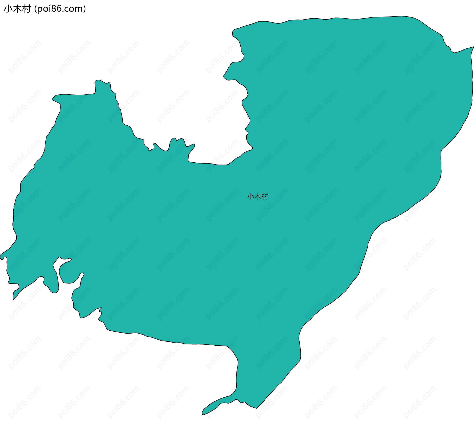 小木村边界地图