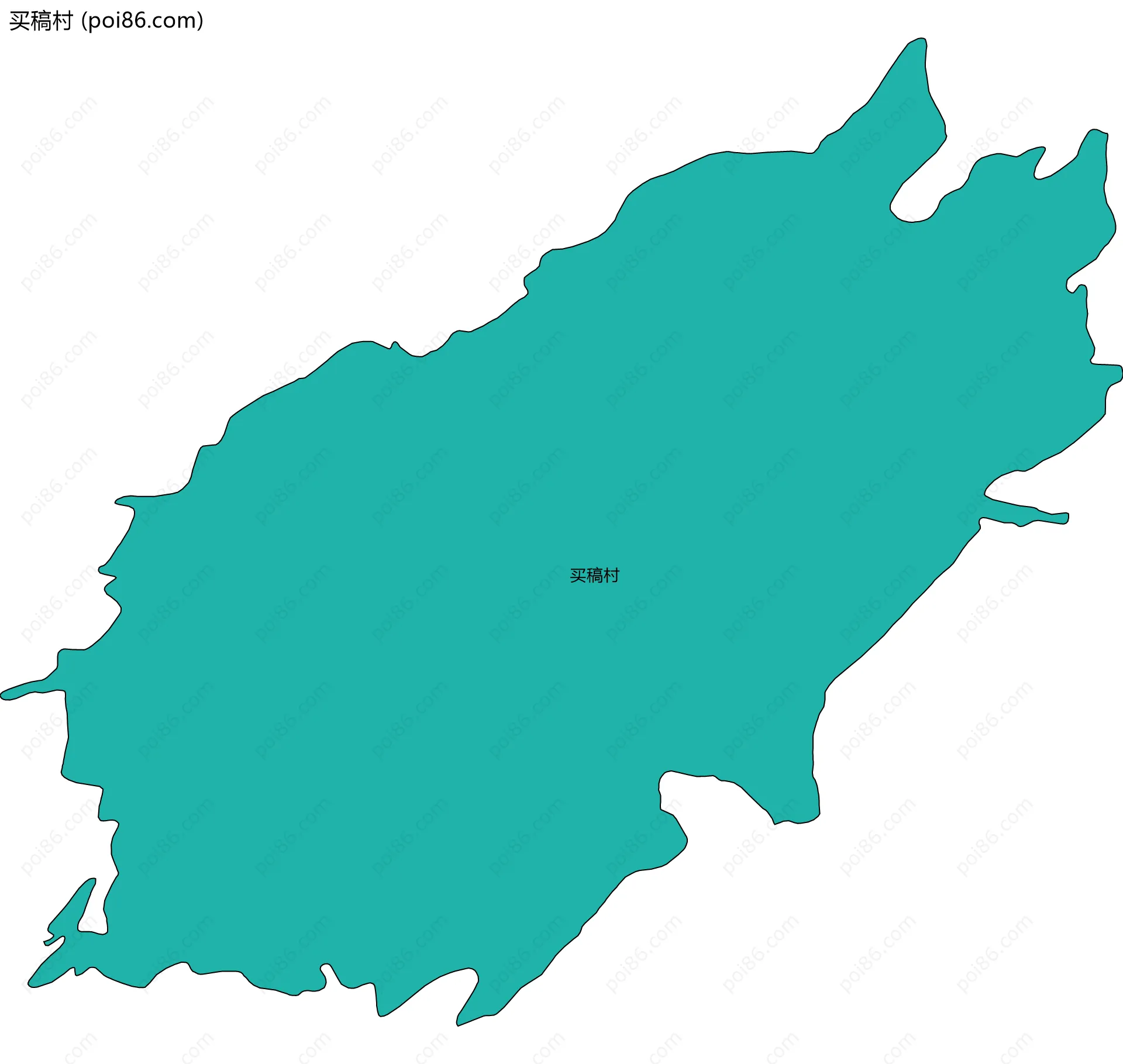 买稿村边界地图